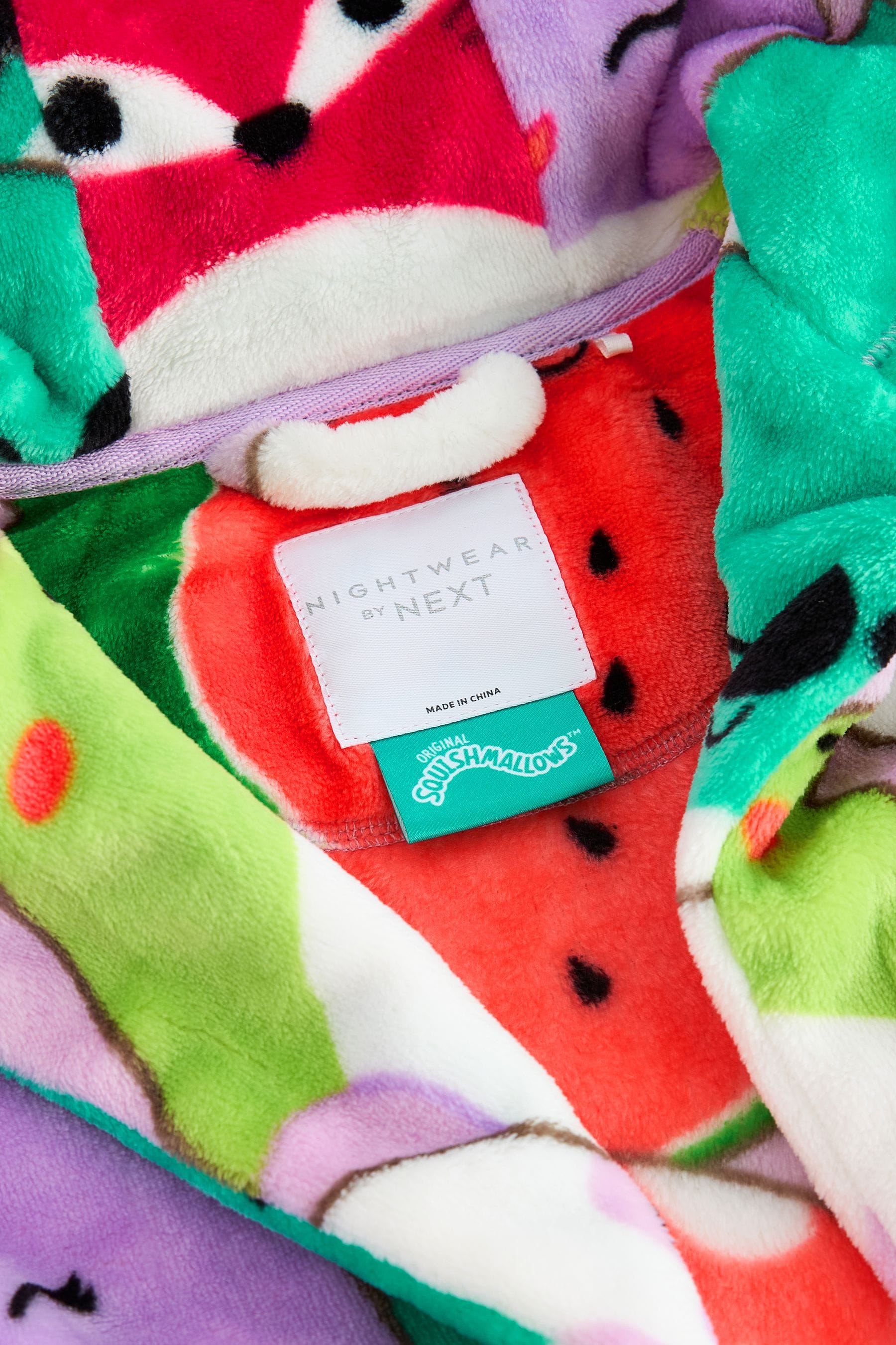 Cream/Pink/Green Multi Squishmallows License Dressing Gown (5-16yrs)