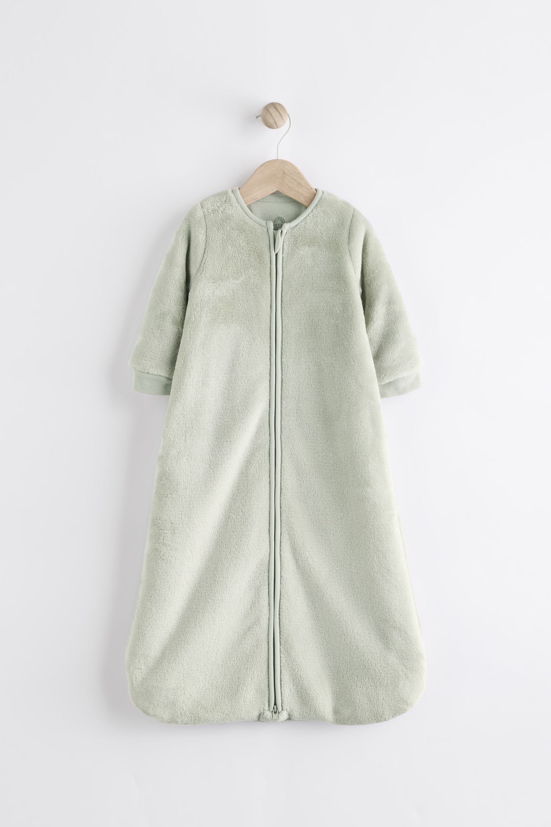 Sage Green 2.5 Tog Fleece Long Sleeve Sleep Bag