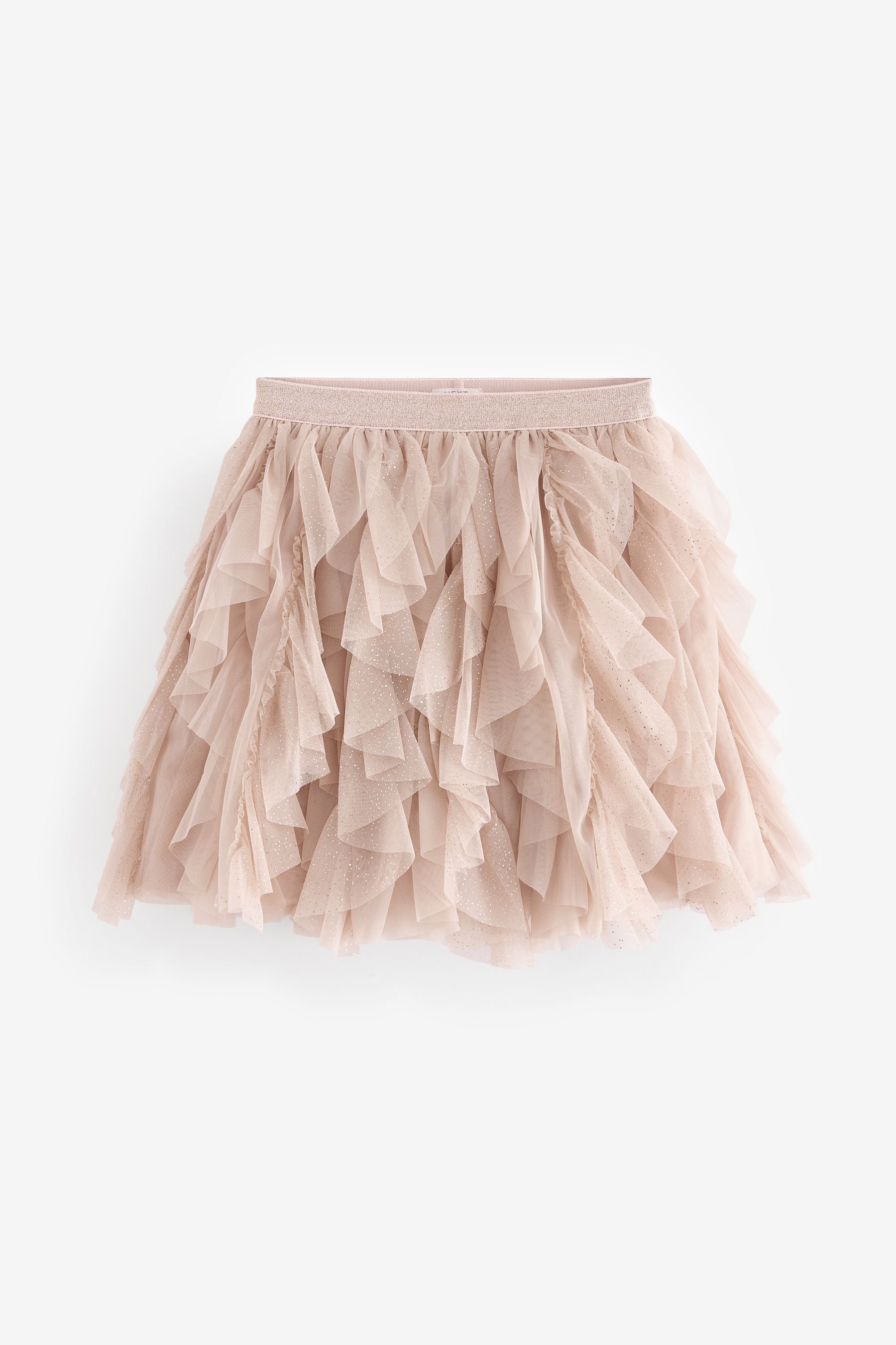 Cream Tiered Tulle Mesh Skirt (3-16yrs)