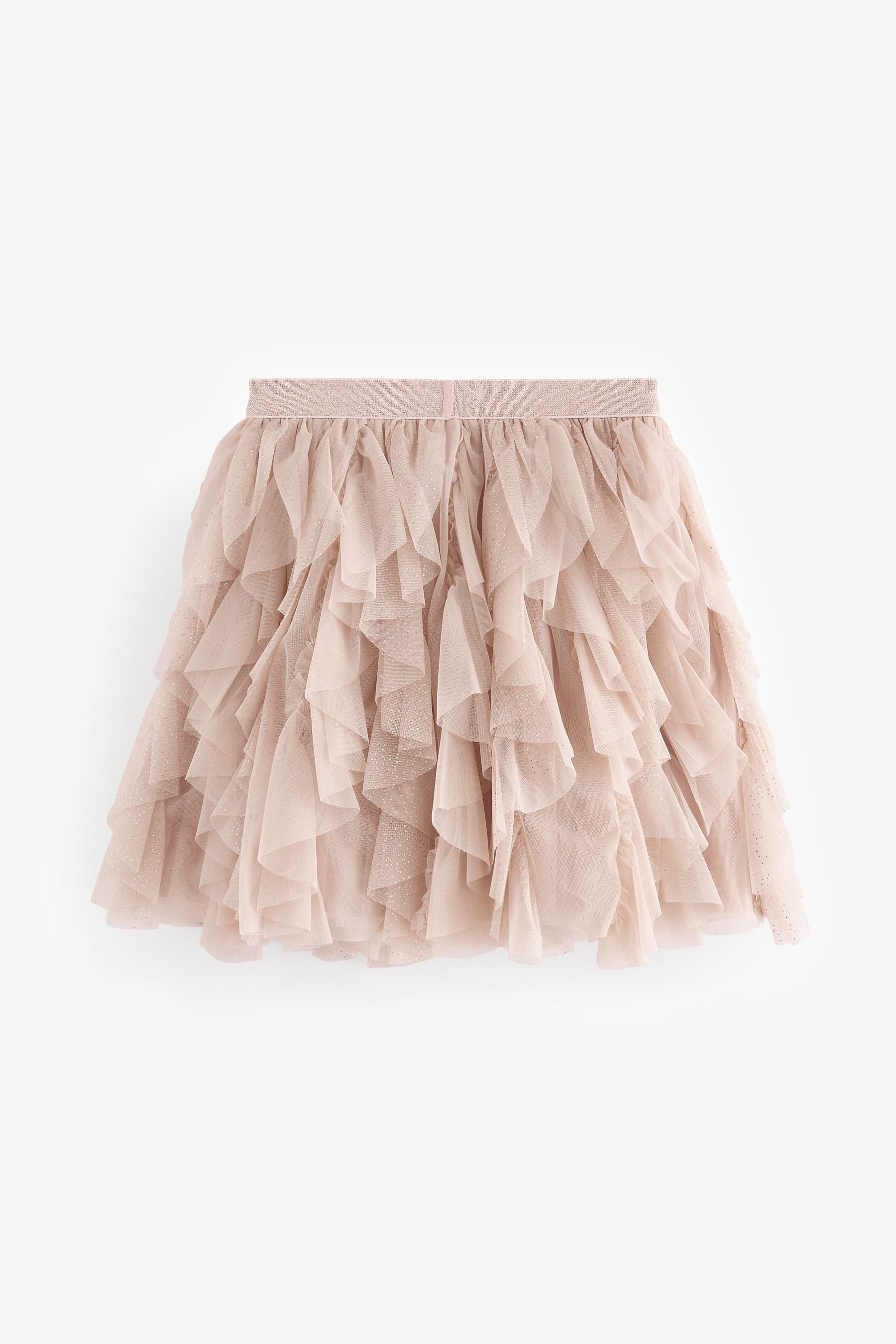 Cream Tiered Tulle Mesh Skirt (3-16yrs)