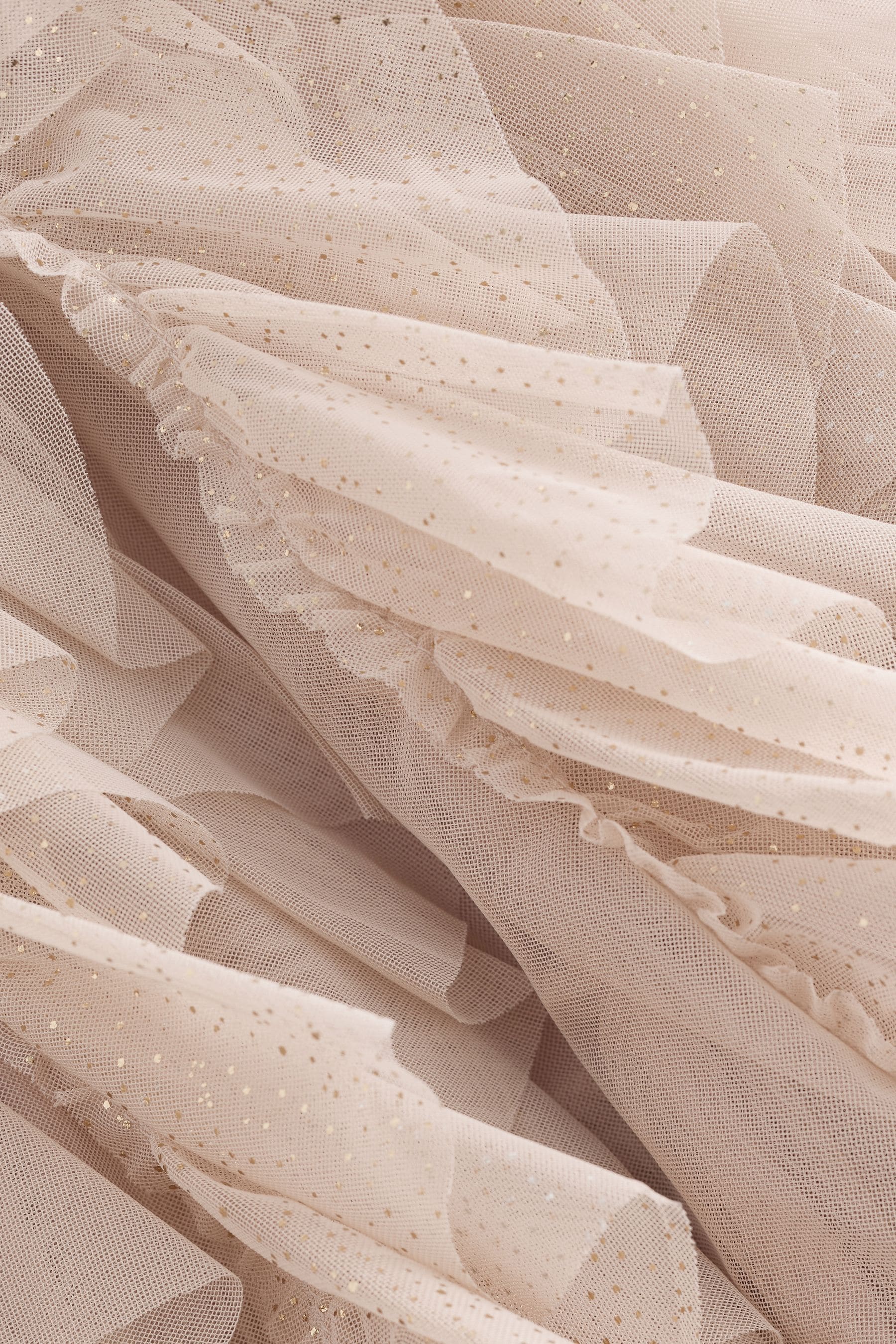 Cream Tiered Tulle Mesh Skirt (3-16yrs)