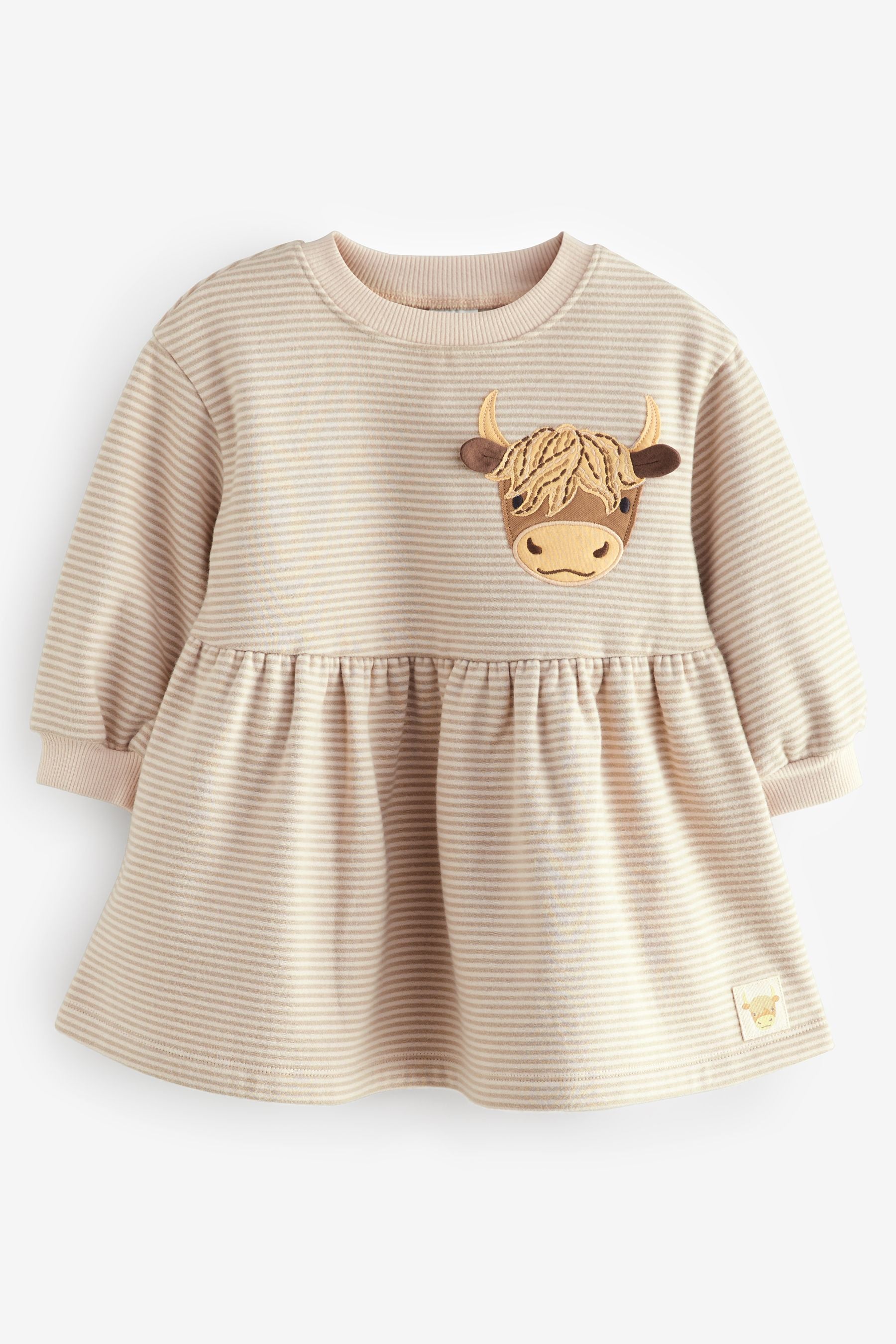 Cream Long Sleeve Jumper Dress (3mths-7yrs)