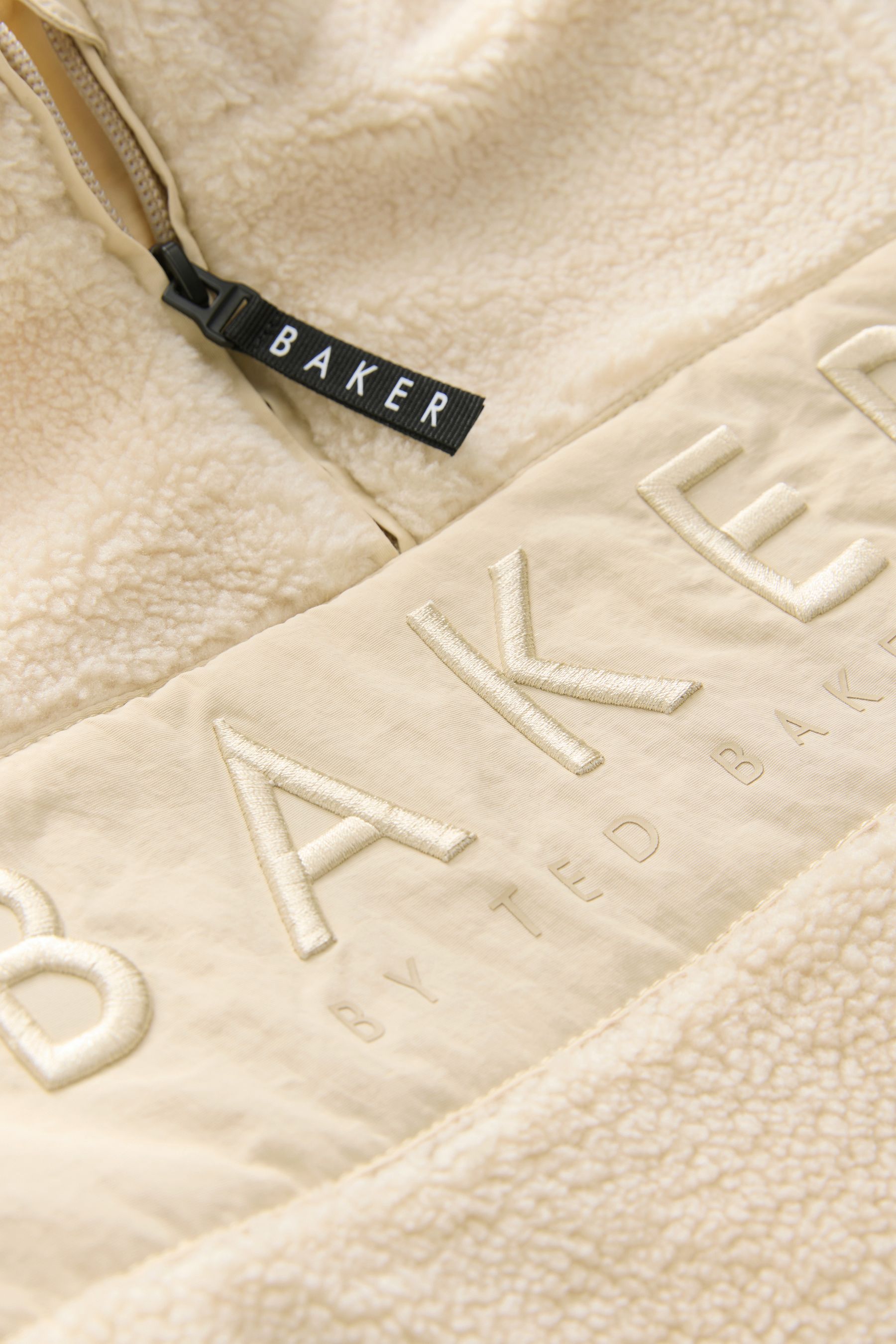 Baker by Ted Baker Cream Funnel Neck Fleece