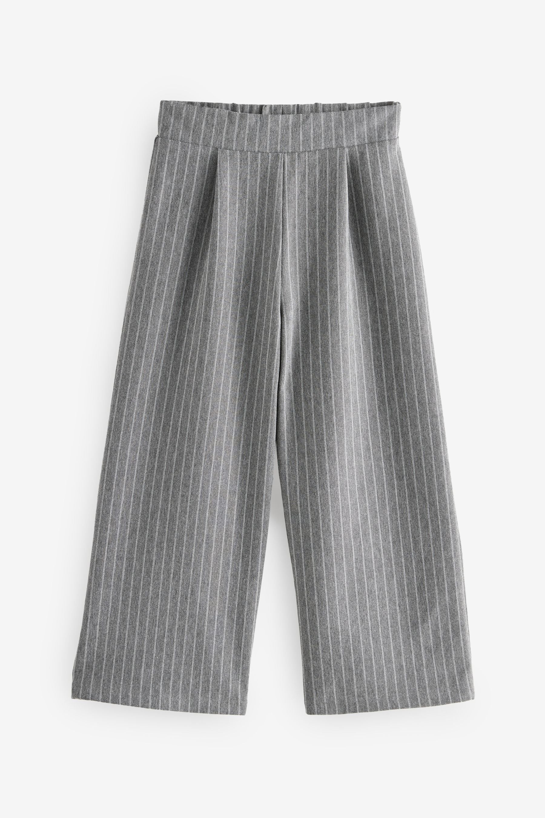 Grey Pinstripe Wide Leg Trousers (3-16yrs)