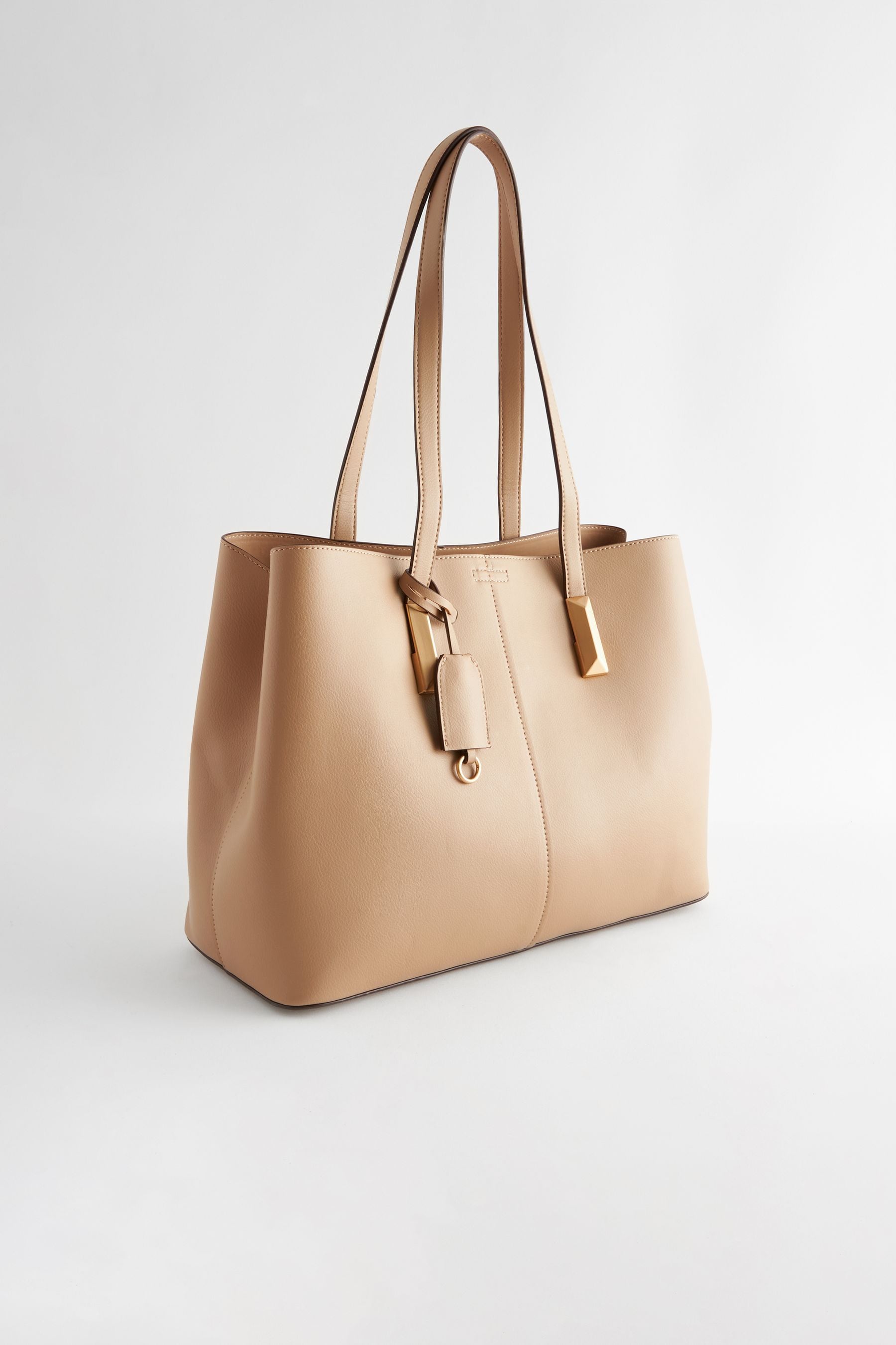 Camel Open Tote Bag