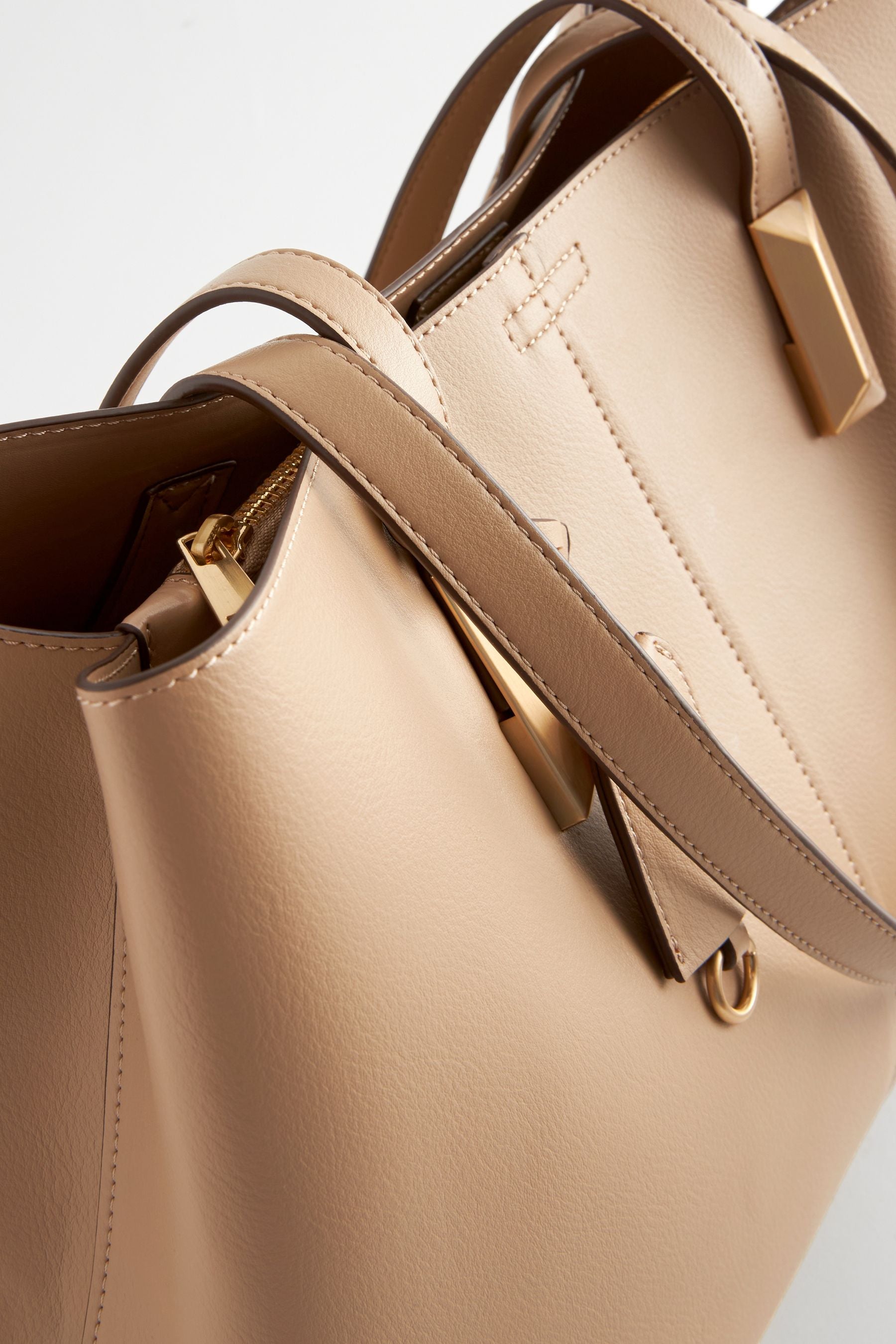 Camel Open Tote Bag