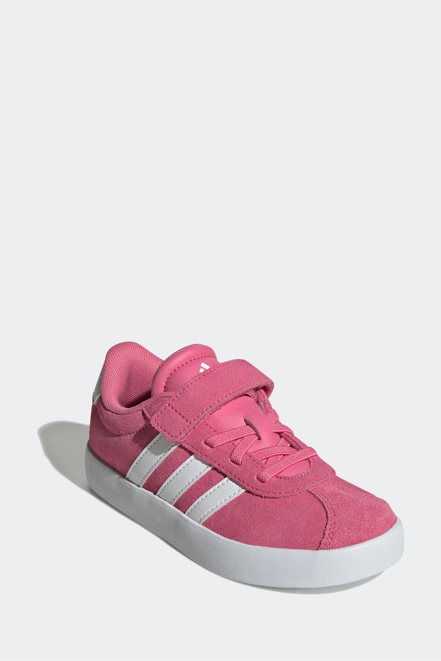 adidas Pink/White Kids VL Court 3.0 Trainers