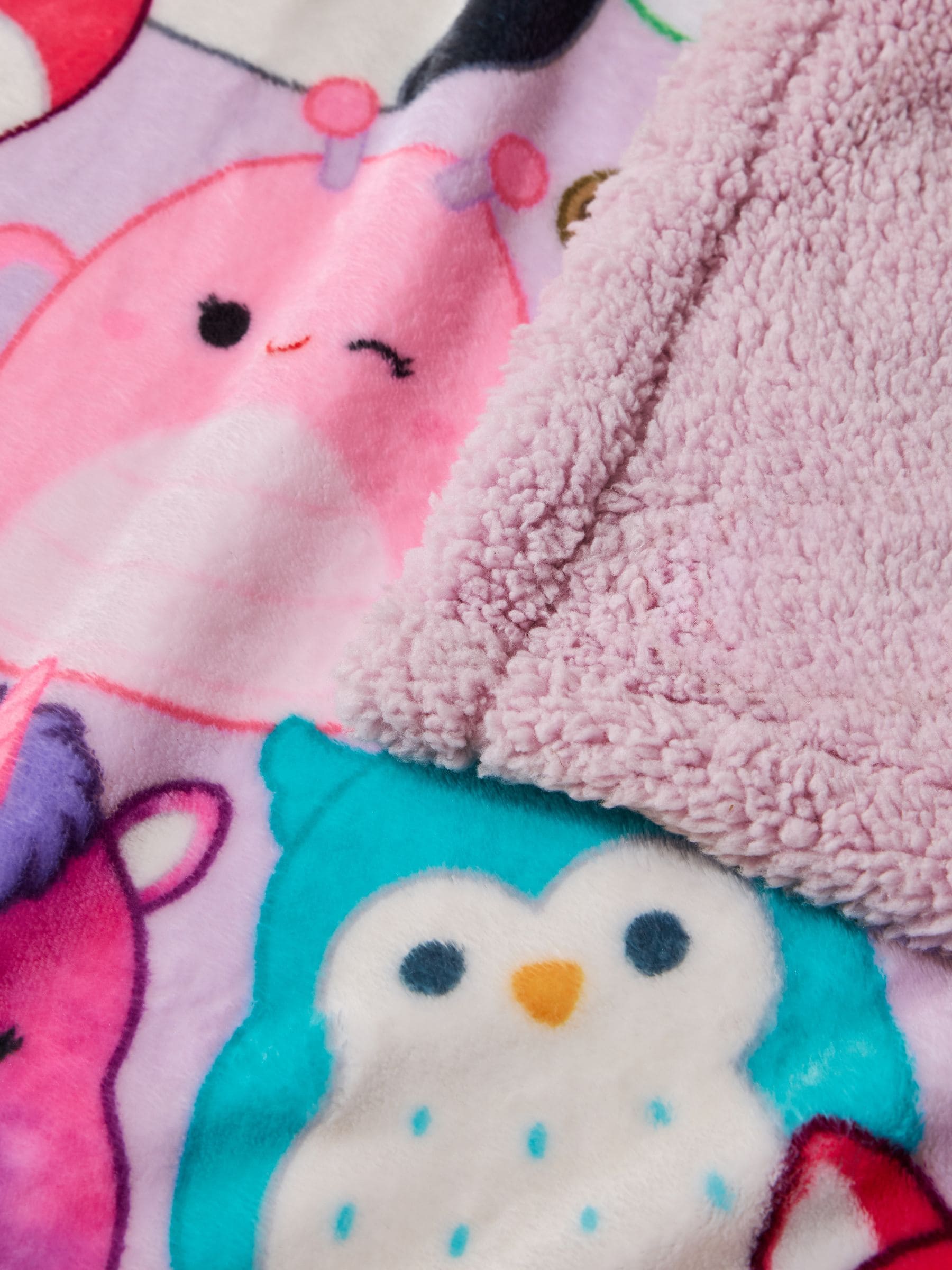 Purple Squishmallows Super Soft Fleece Throw Blanket