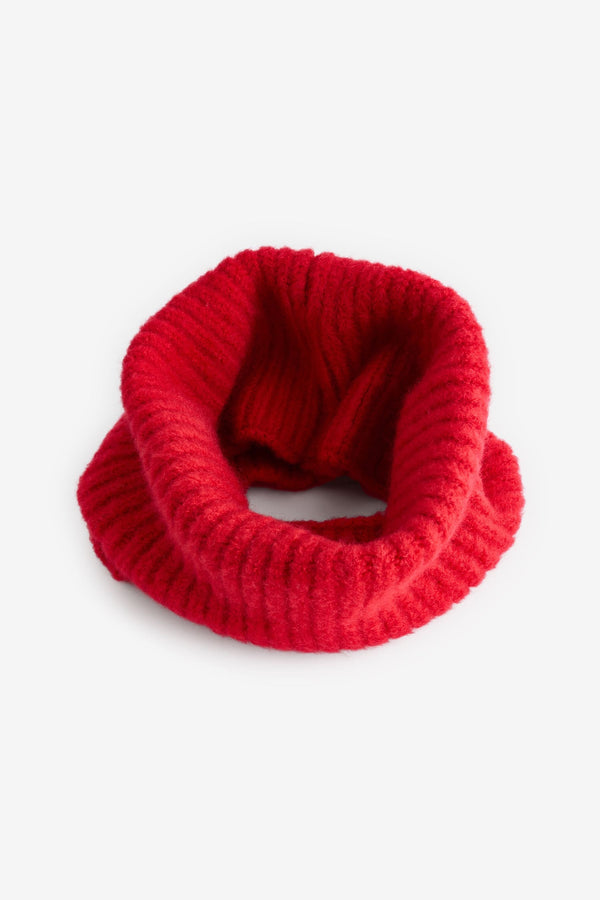 Red Chunky Rib Snood (1-16yrs)