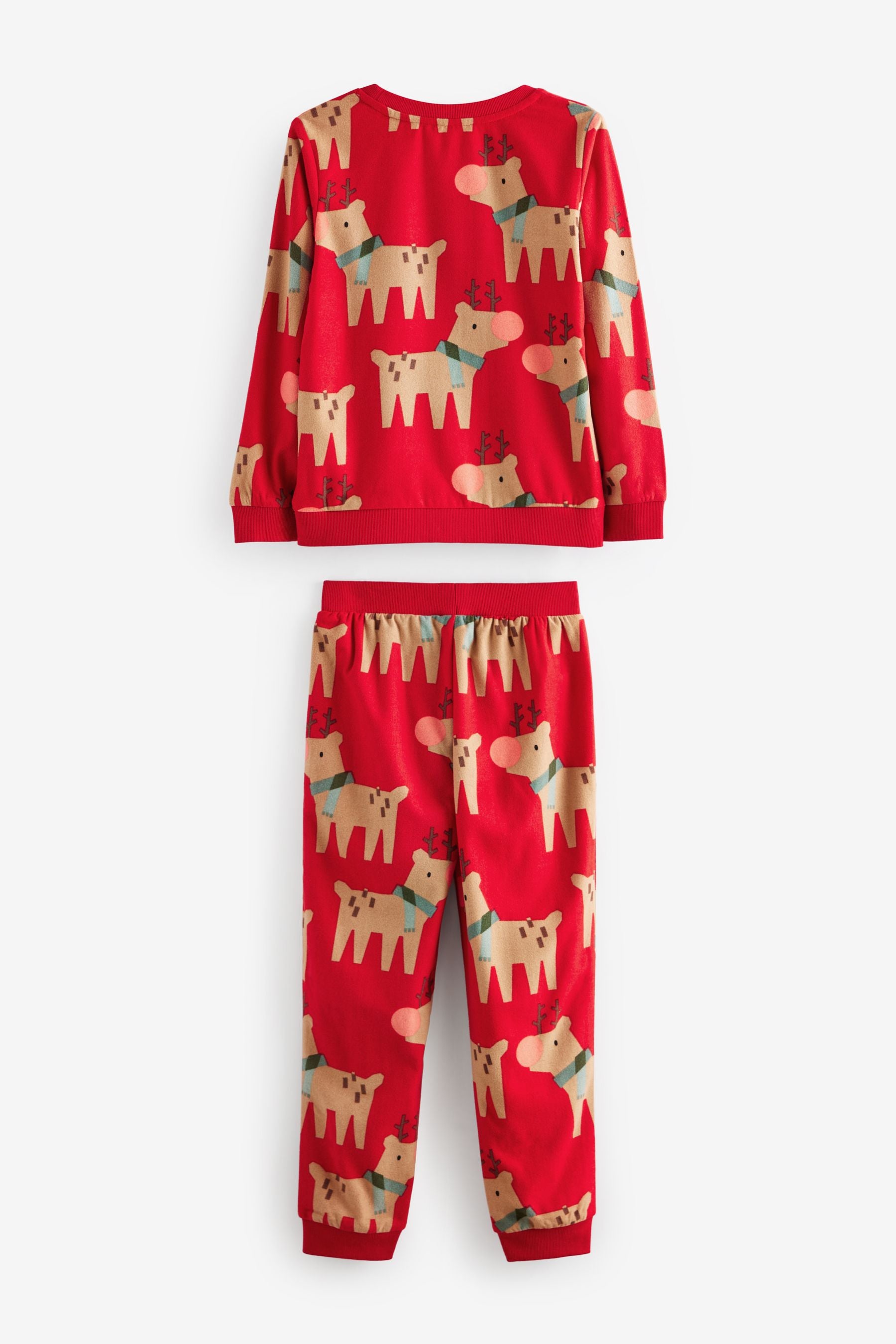 Red Matching Family Kids Christmas Reindeer Pyjamas (9mths-16yrs)