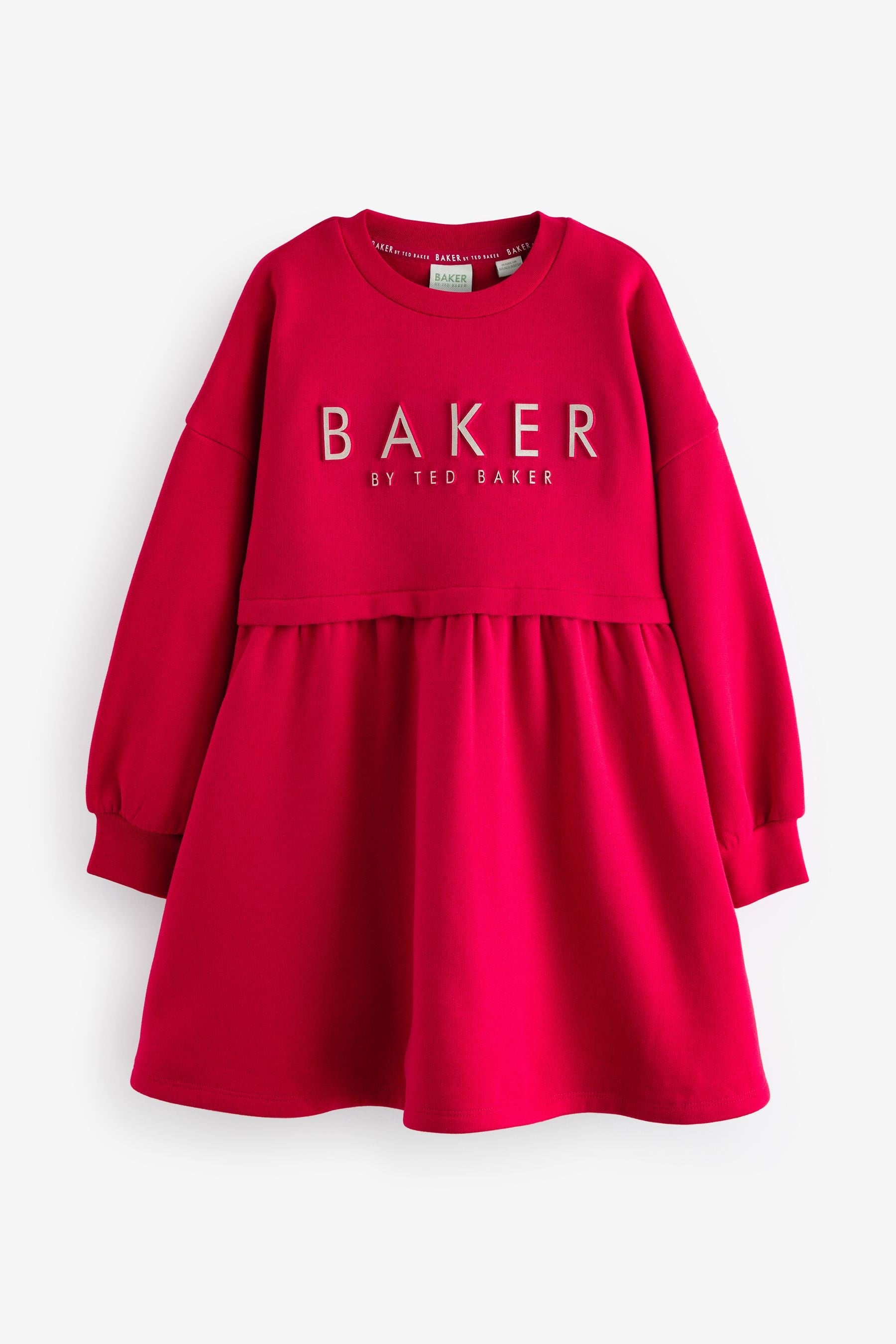 Baker by Ted Baker Red Embossed Branded Sweat Dress