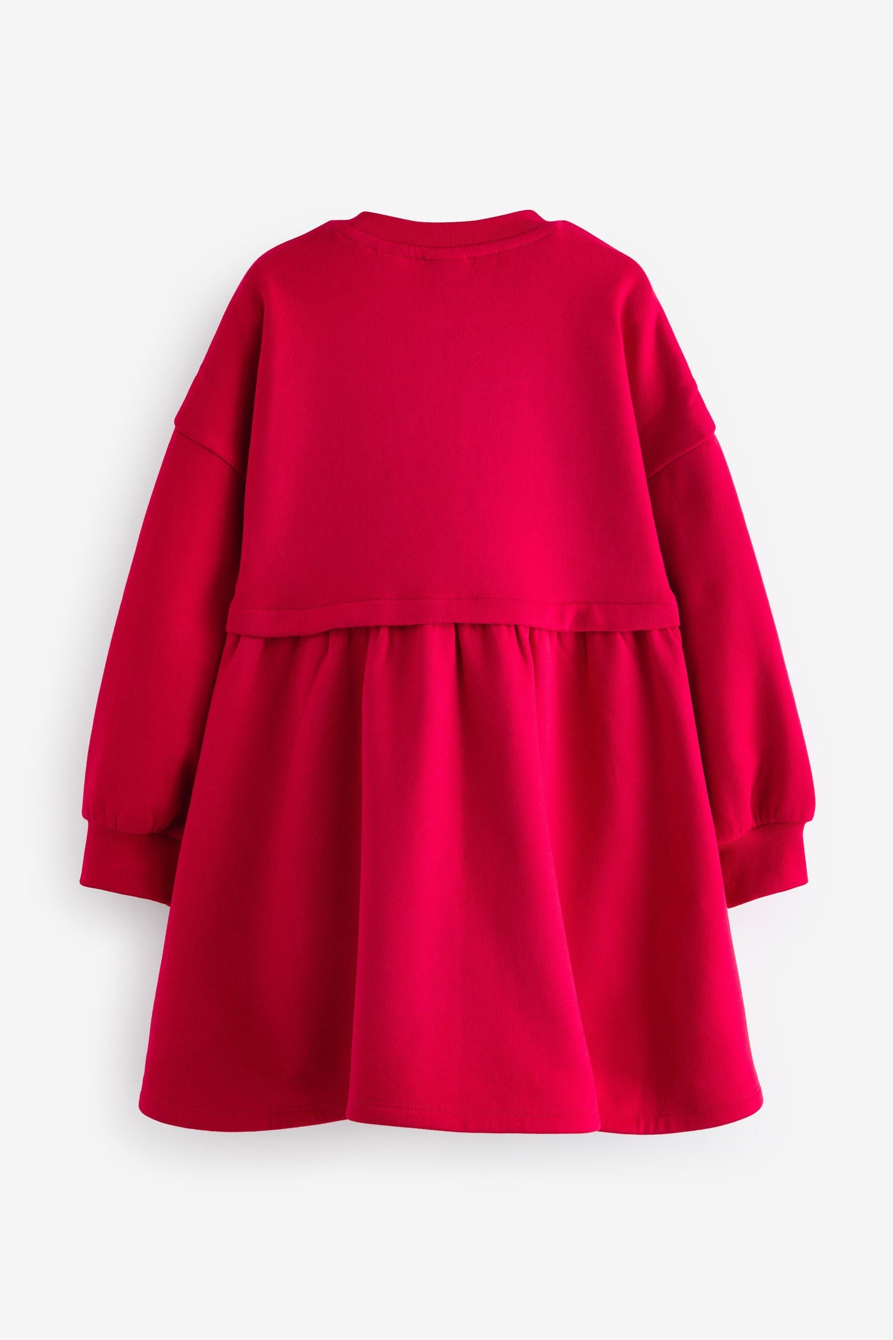 Baker by Ted Baker Red Embossed Branded Sweat Dress