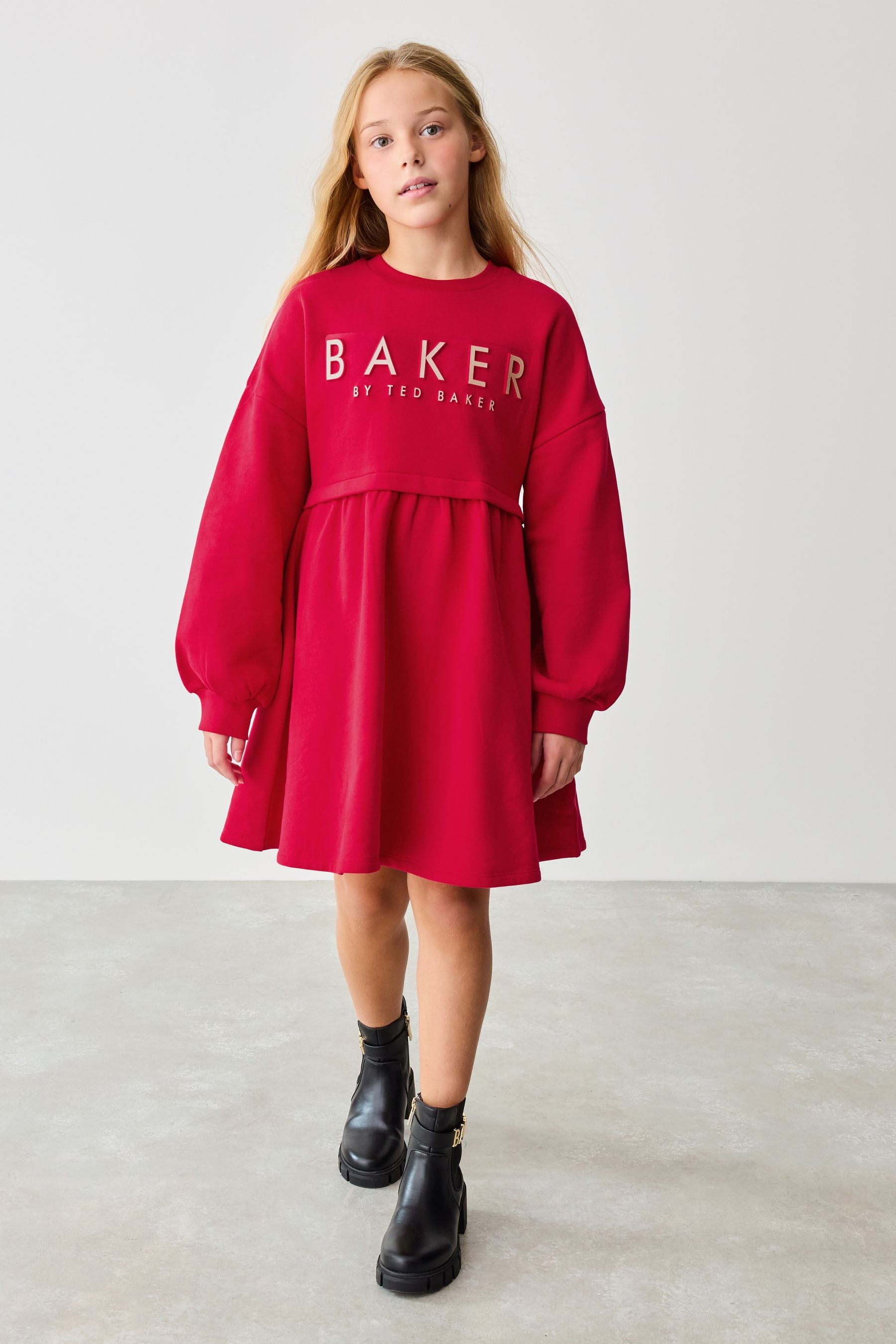 Baker by Ted Baker Embossed Branded Sweat Dress