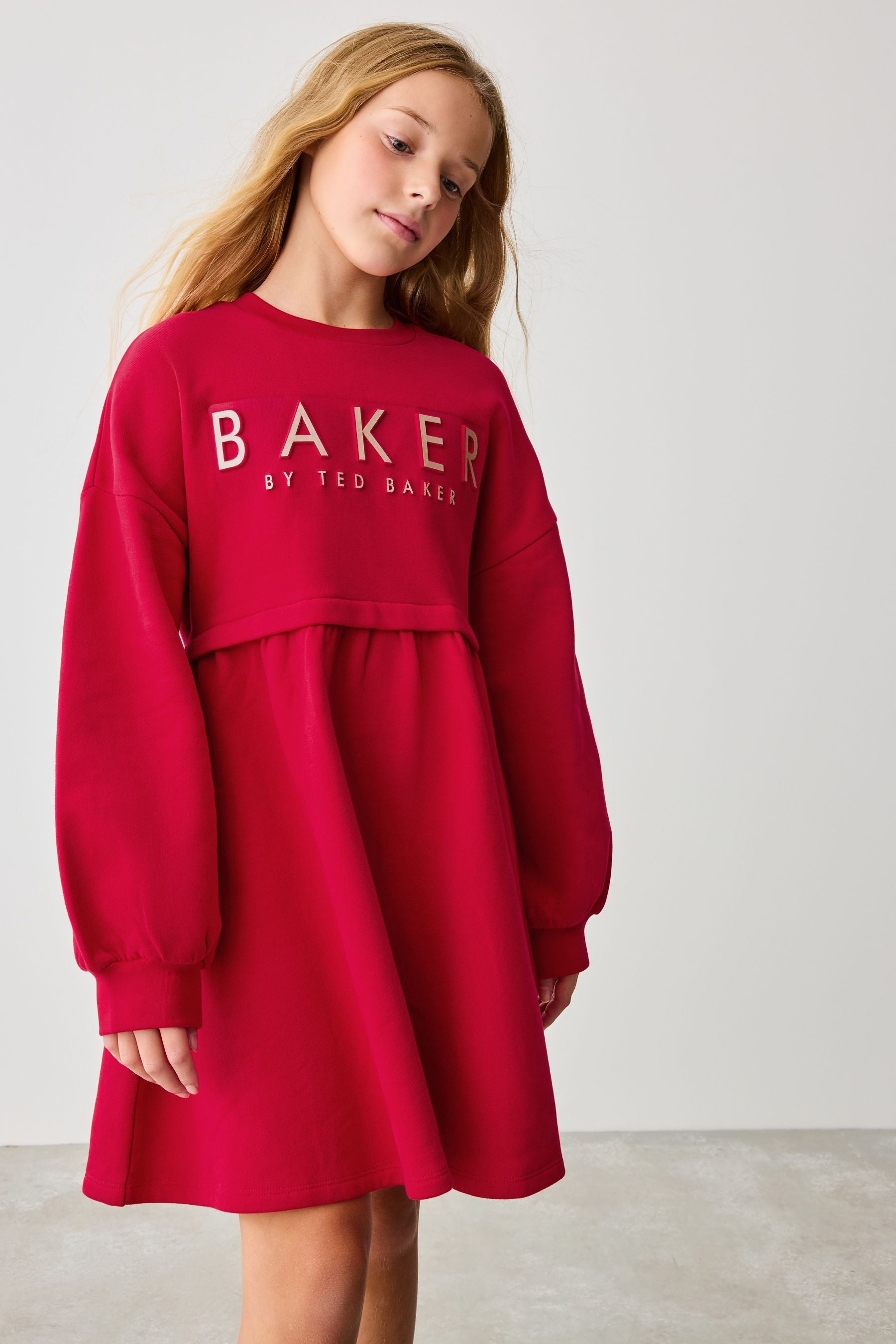 Baker by Ted Baker Embossed Branded Sweat Dress