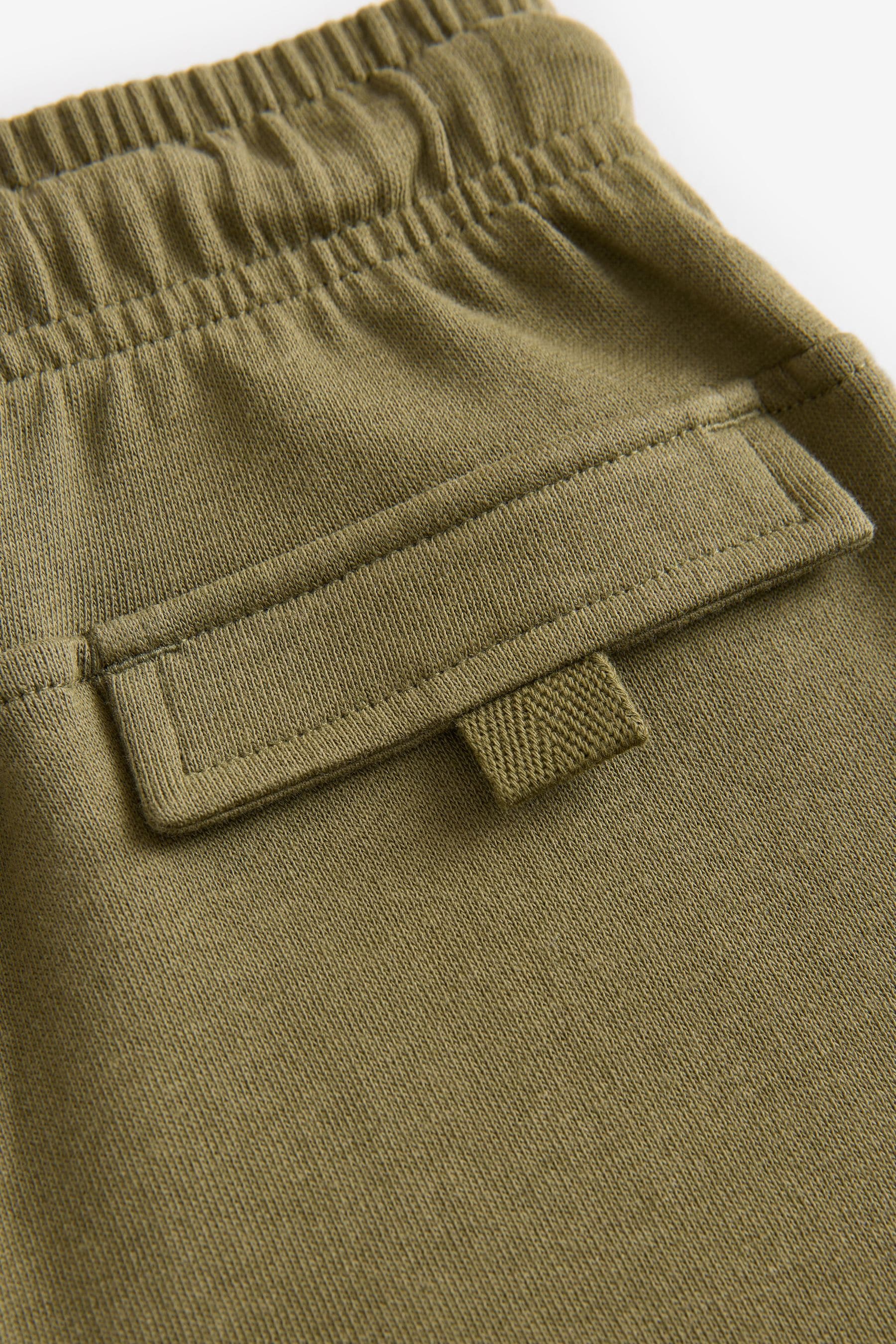 Khaki Green 100% Cotton Cargo Pocket Joggers (3-16yrs)