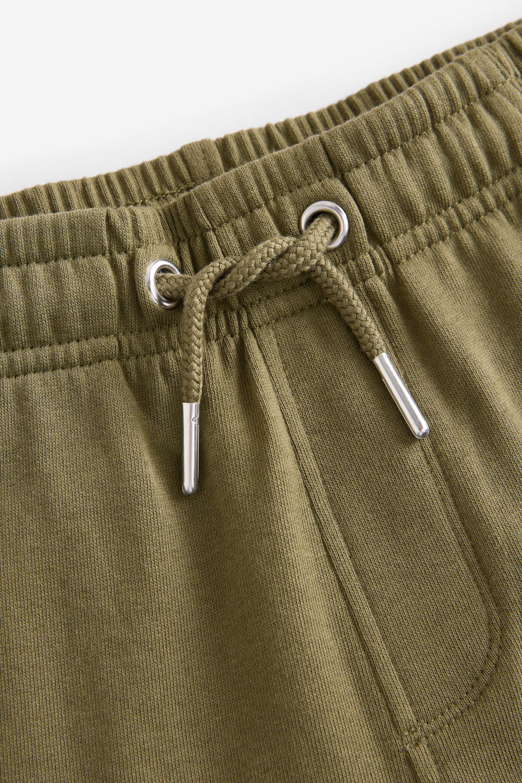 Khaki Green 100% Cotton Cargo Pocket Joggers (3-16yrs)