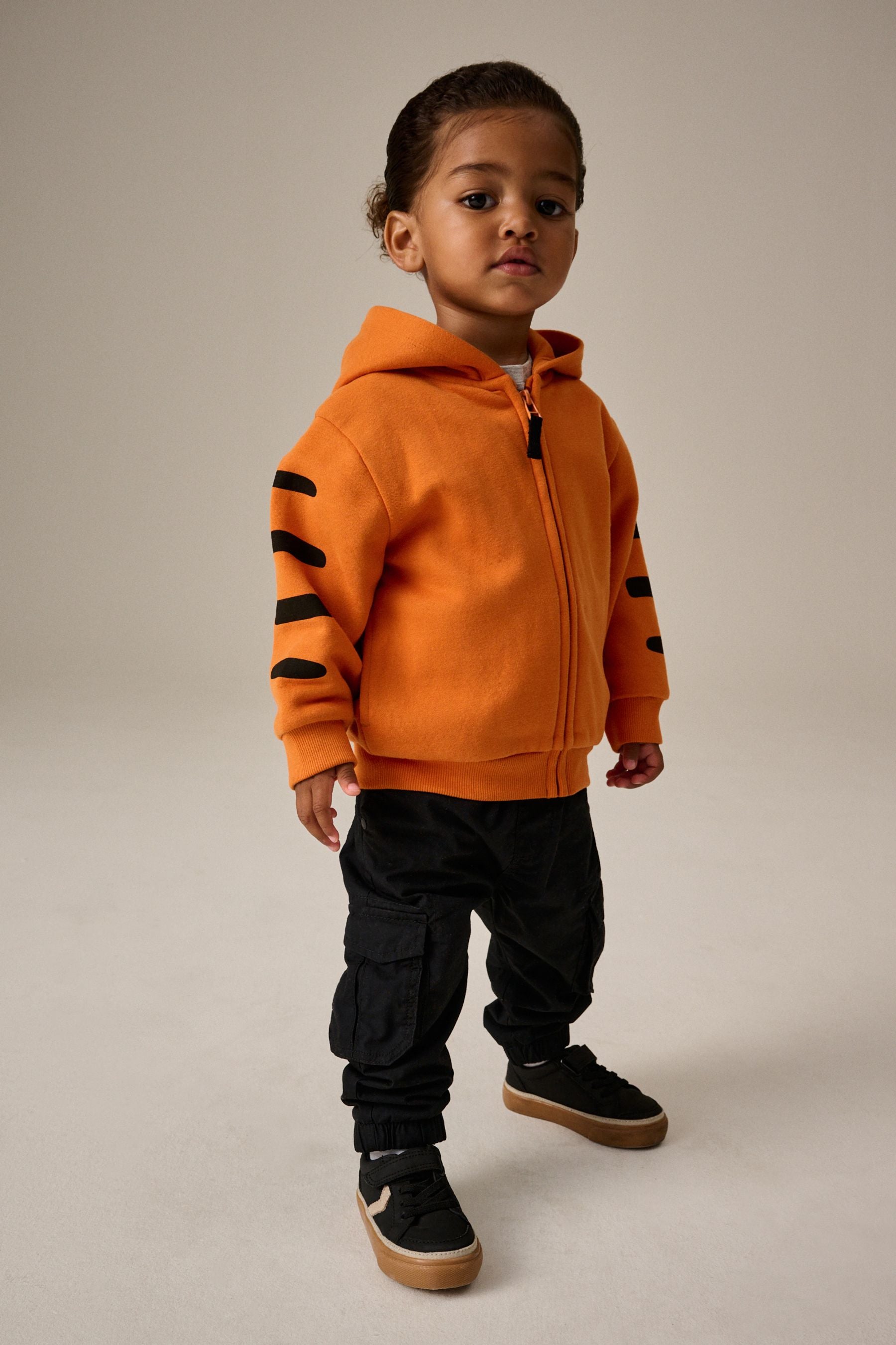 Orange Tiger Character Zip Through Hoodie (3mths-7yrs)