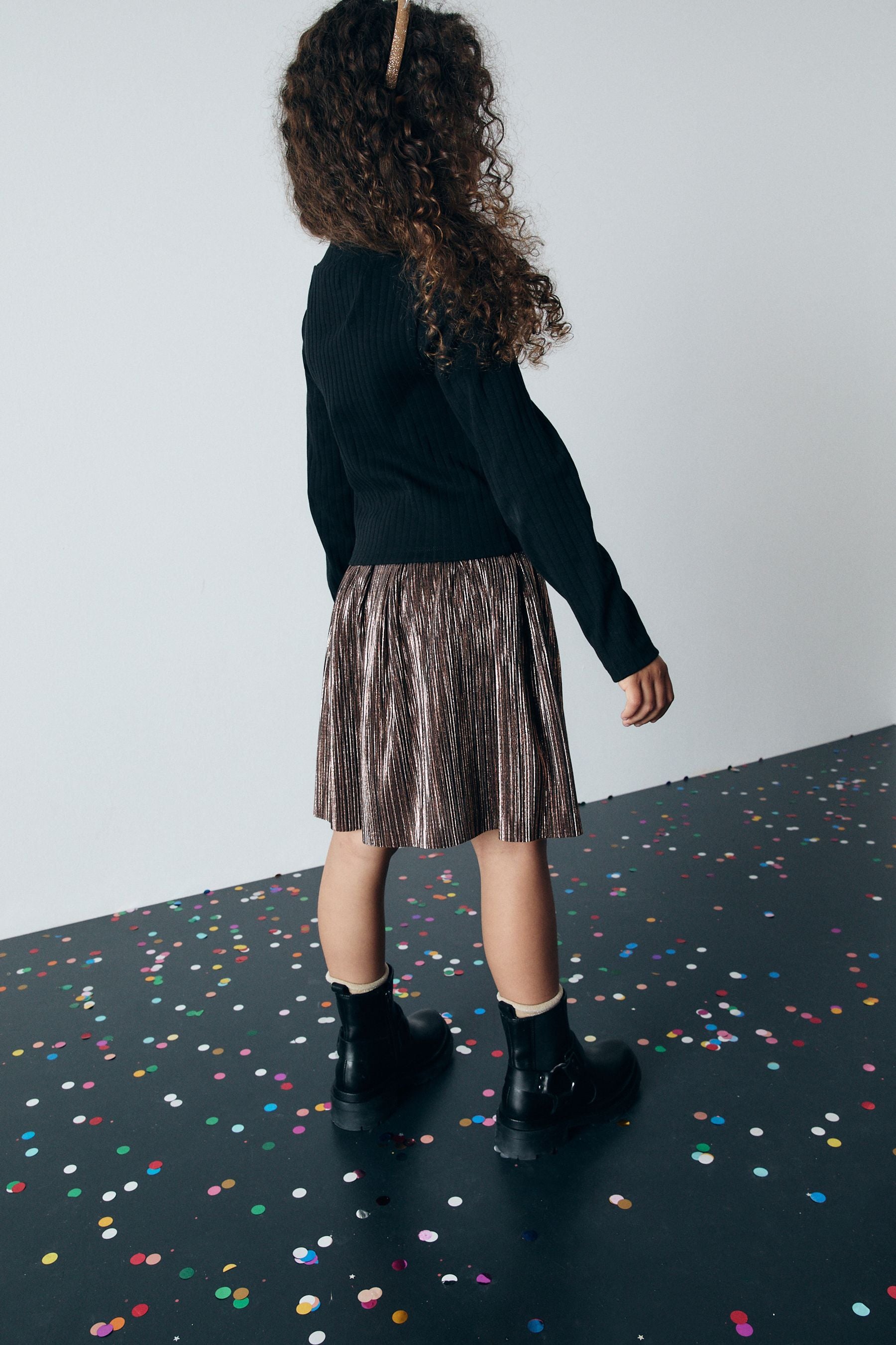 Gold Metallic Skirt (3-16yrs)