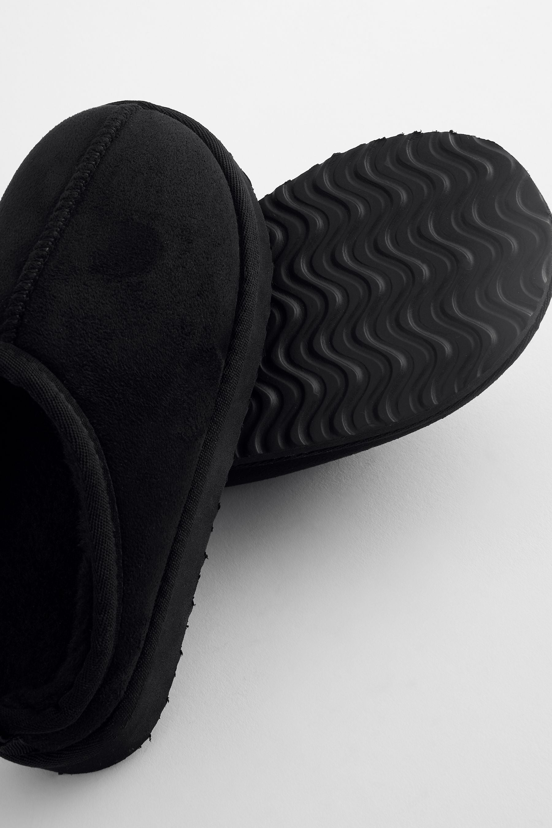 Black Cosy Mule Slippers