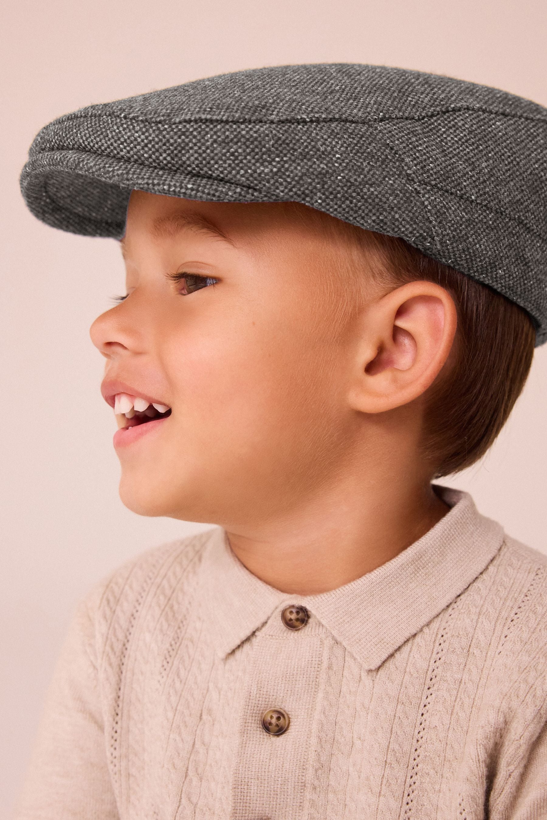 Charcoal Grey Flat Cap (1-16yrs)