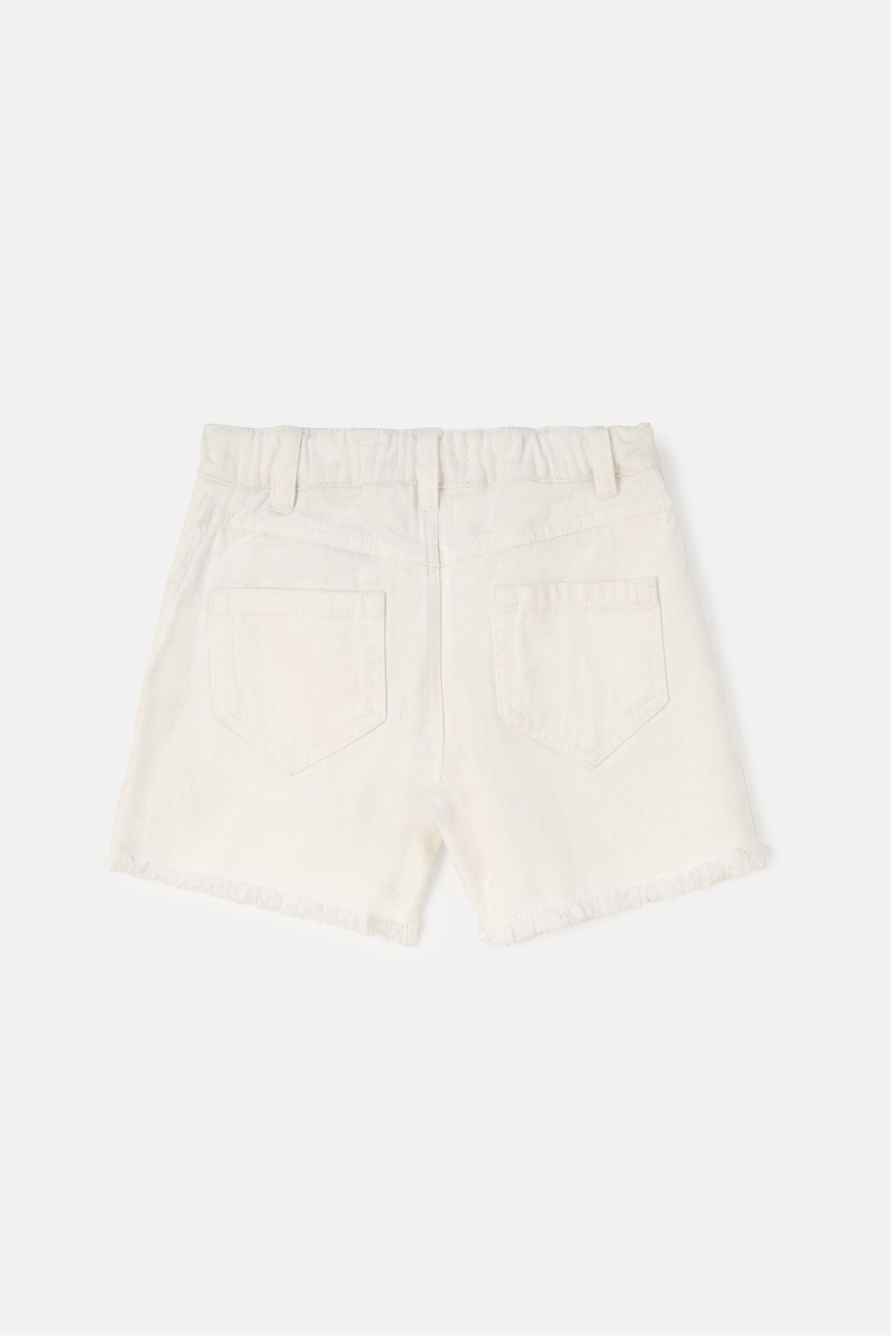 Cream Angel & Rocket Raya Embroidered Denim Shorts