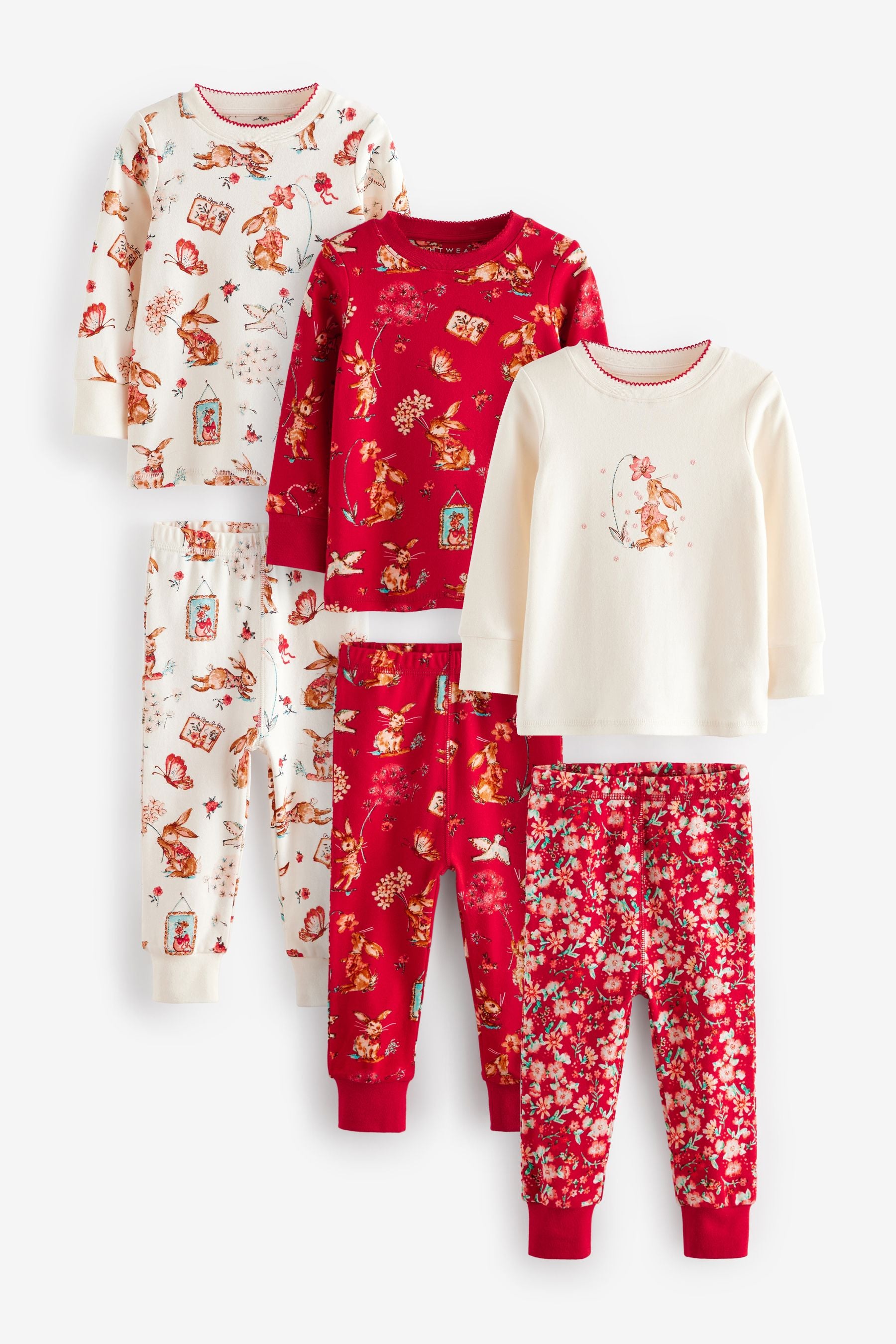 Red Mouse 100% Cotton Long Sleeve Pyjamas 3 Pack (9mths-16yrs)