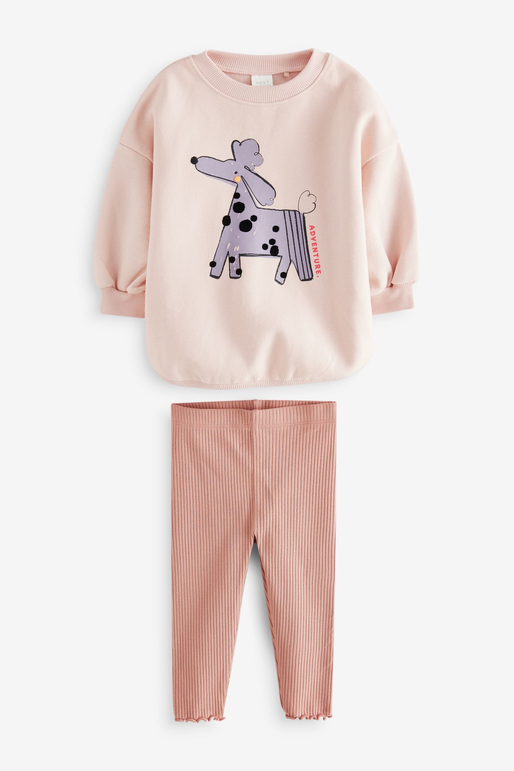 Pale Pink Sweatshirt & Leggings Set (3mths-7yrs)