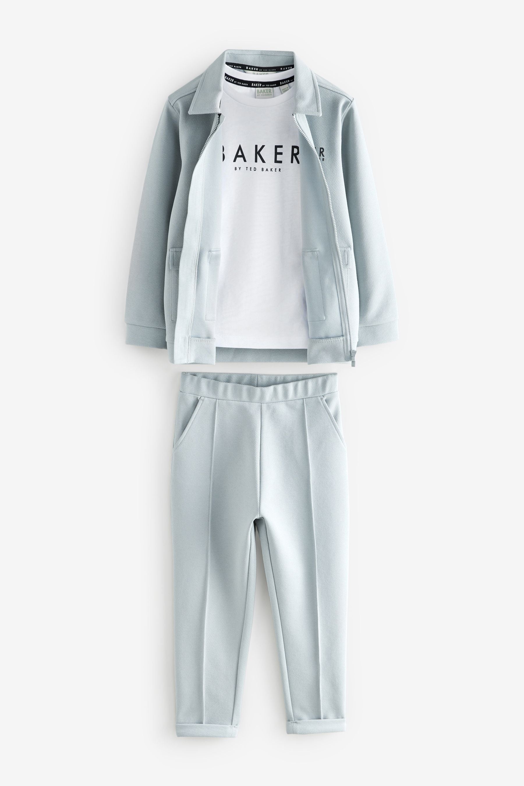 Baker by Ted Baker Blue Twill Jacket T-Shirt and Trousers Set