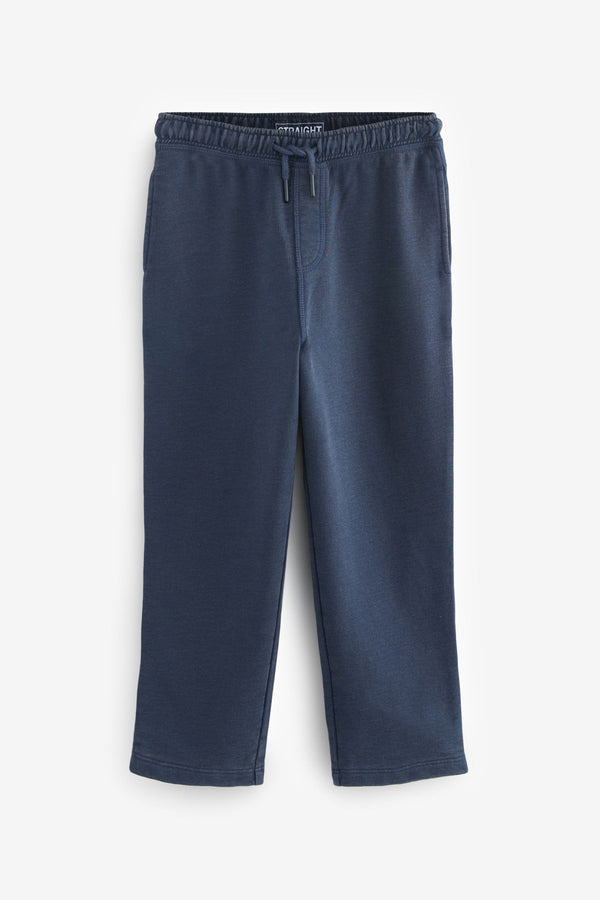 Navy 100% Cotton Straight Leg Garment Dyed Joggers (3-16yrs)