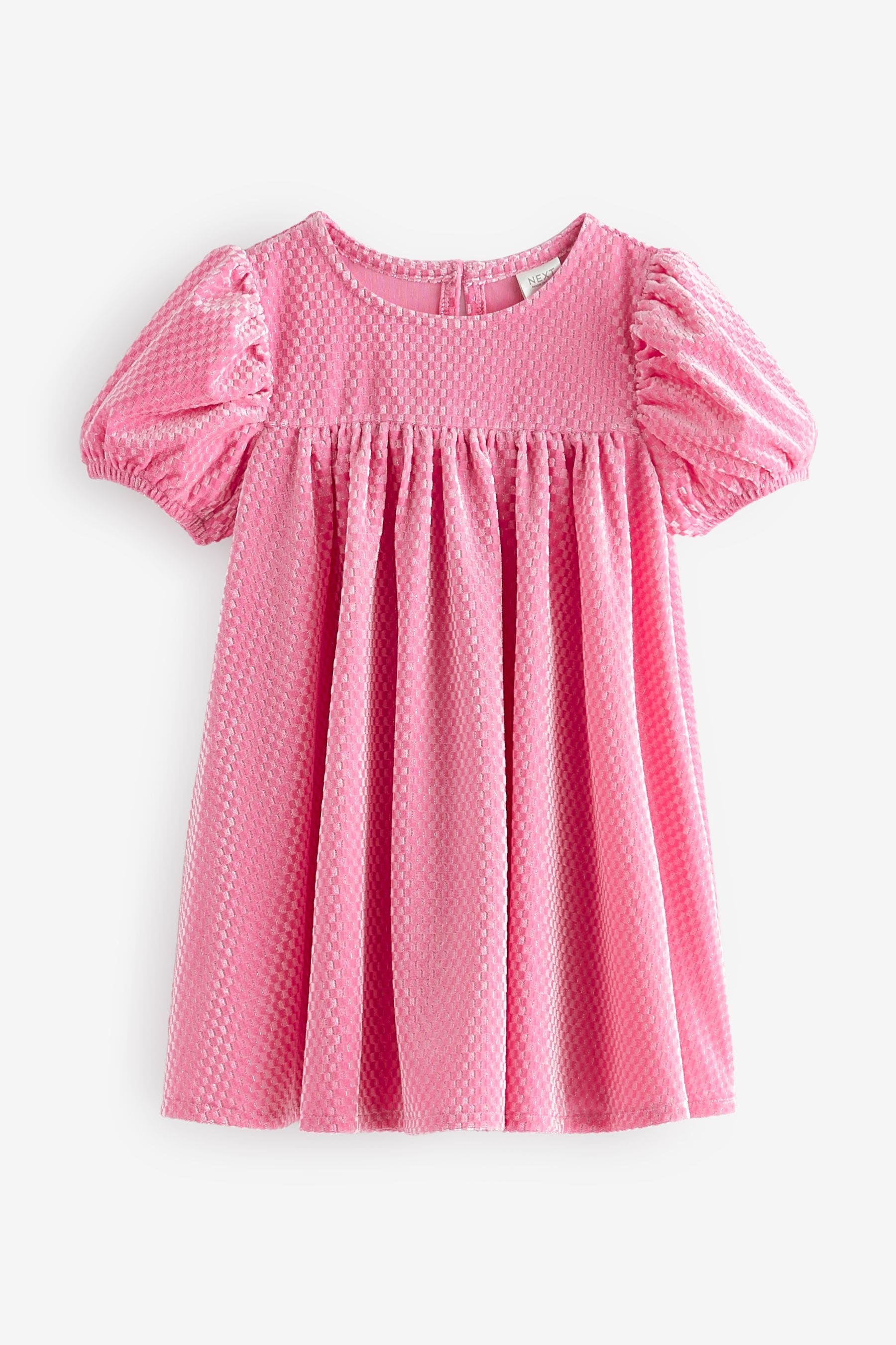 Pink Textured Velvet Party Dress (3mths-10yrs)