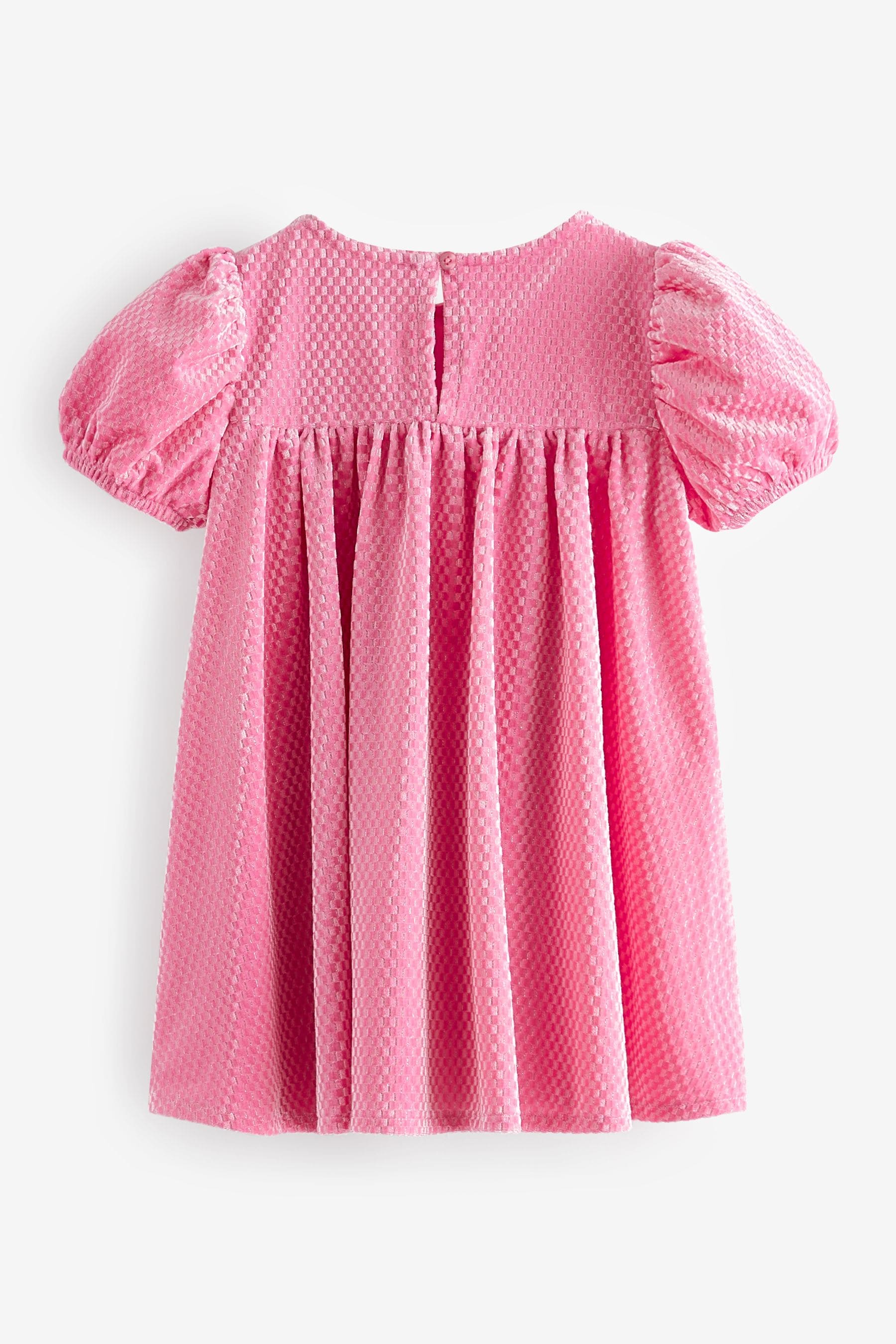 Pink Textured Velvet Party Dress (3mths-10yrs)