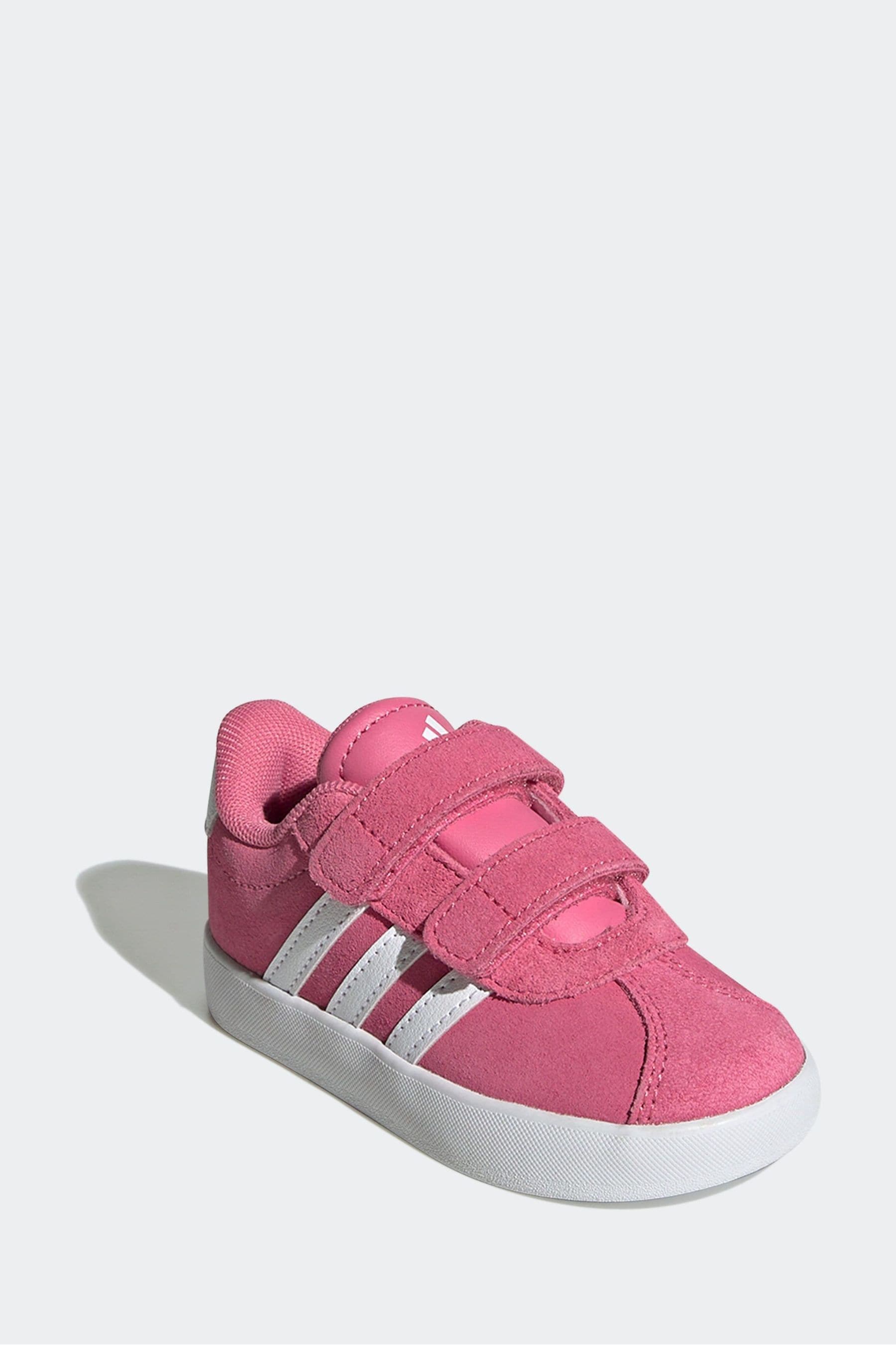 adidas Pink/White VL Court 3.0 Trainers