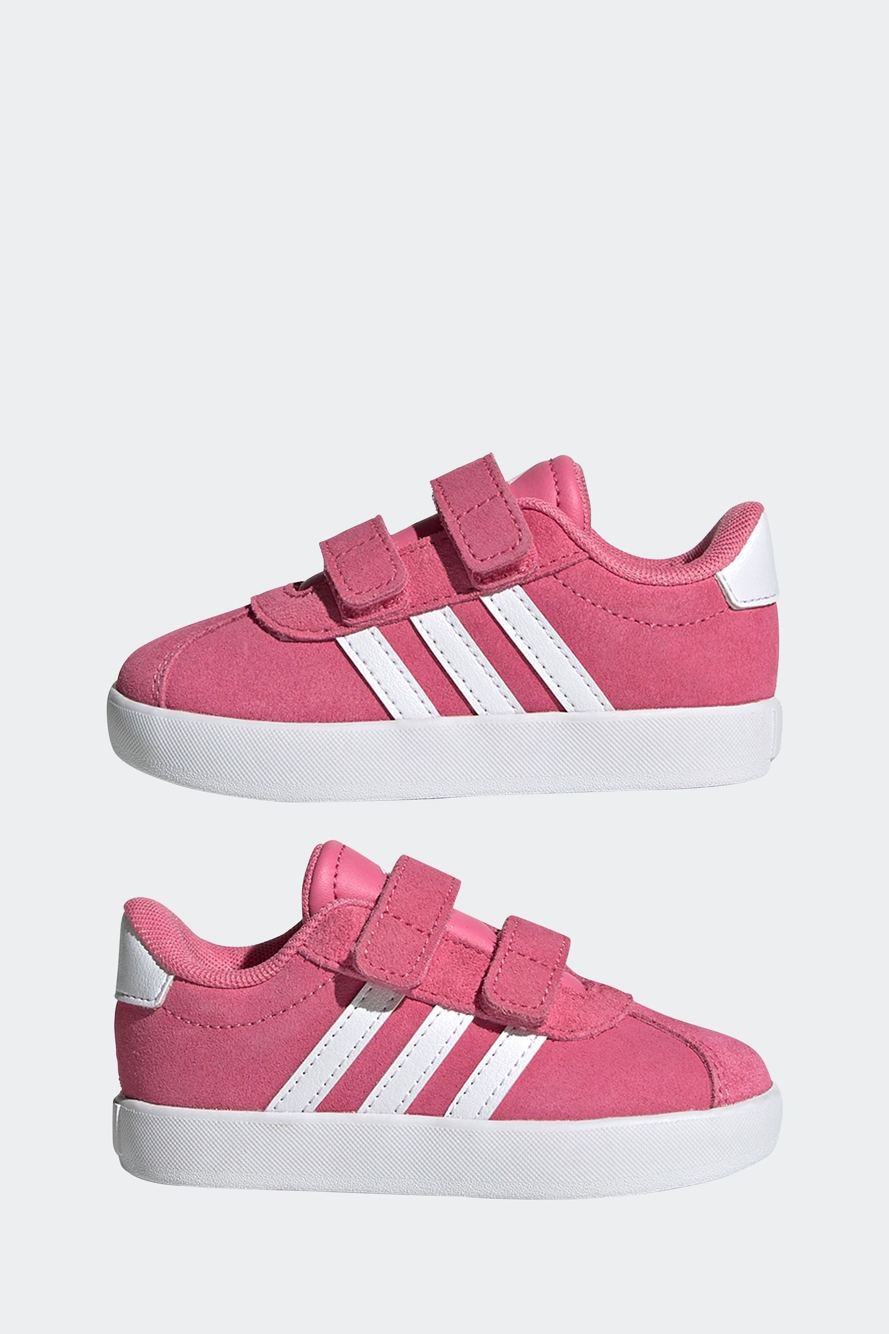 adidas Pink/White VL Court 3.0 Trainers