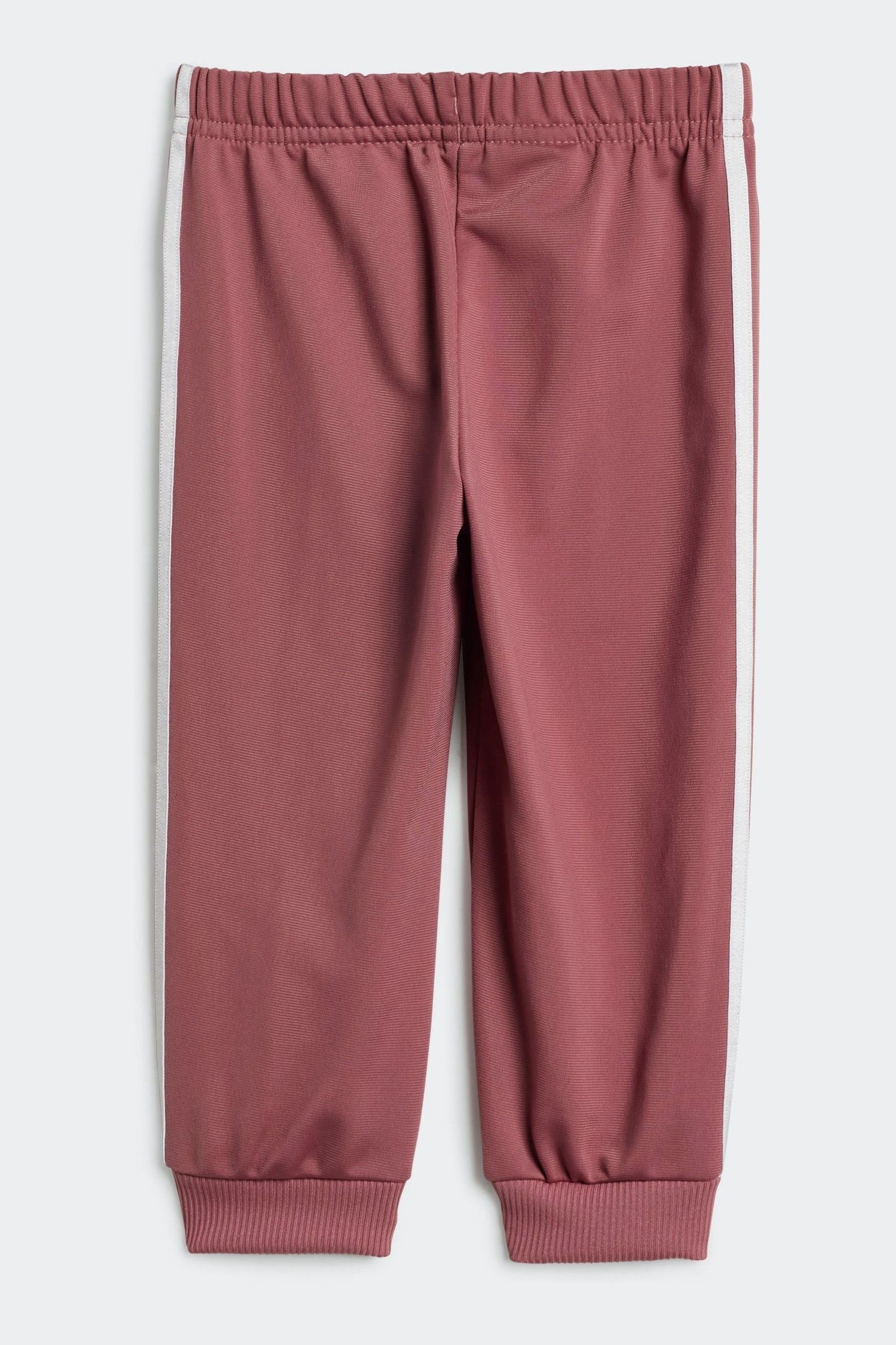 adidas Pink Essentials Shiny Hooded Tracksuit