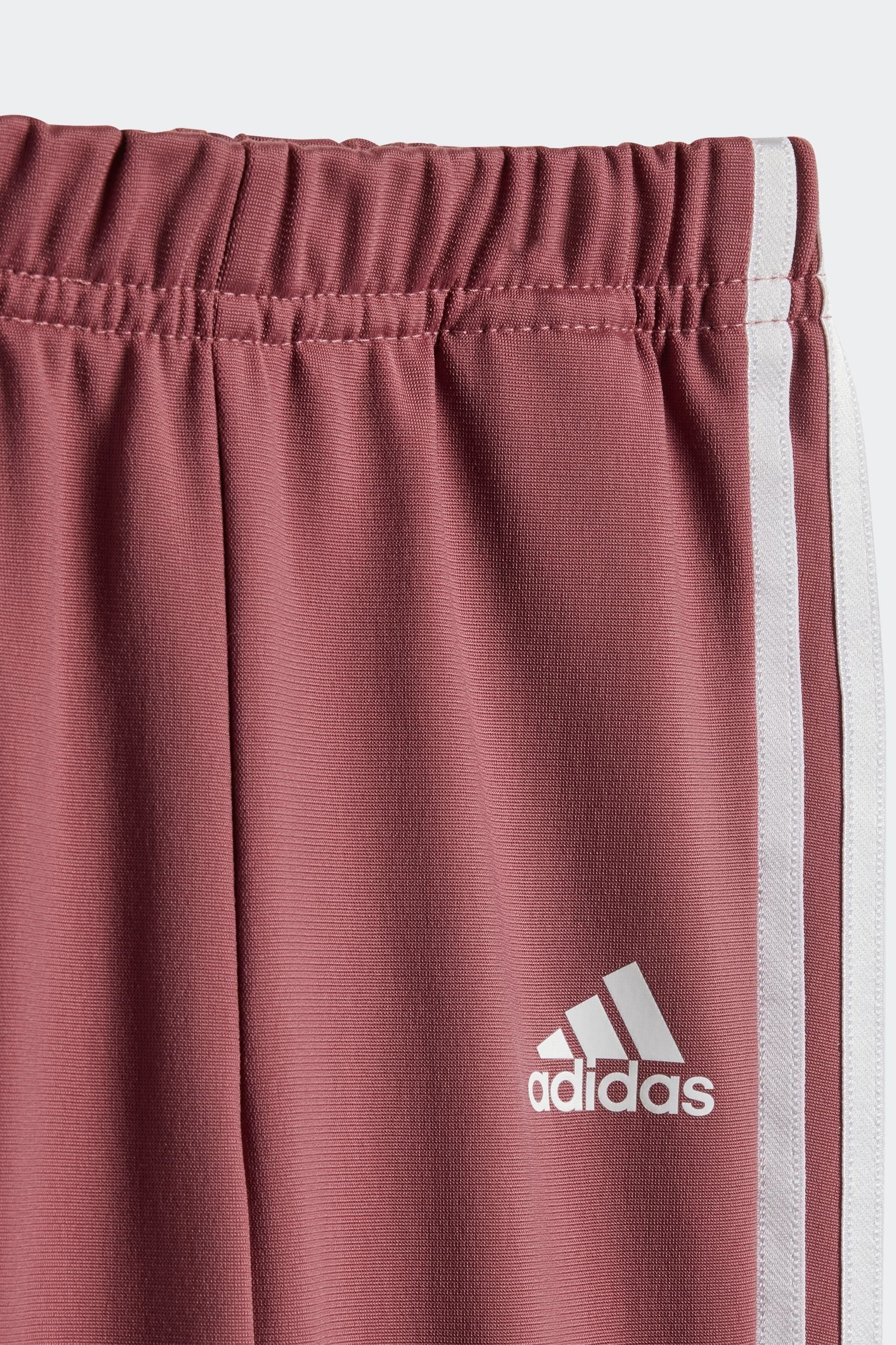 adidas Pink Essentials Shiny Hooded Tracksuit