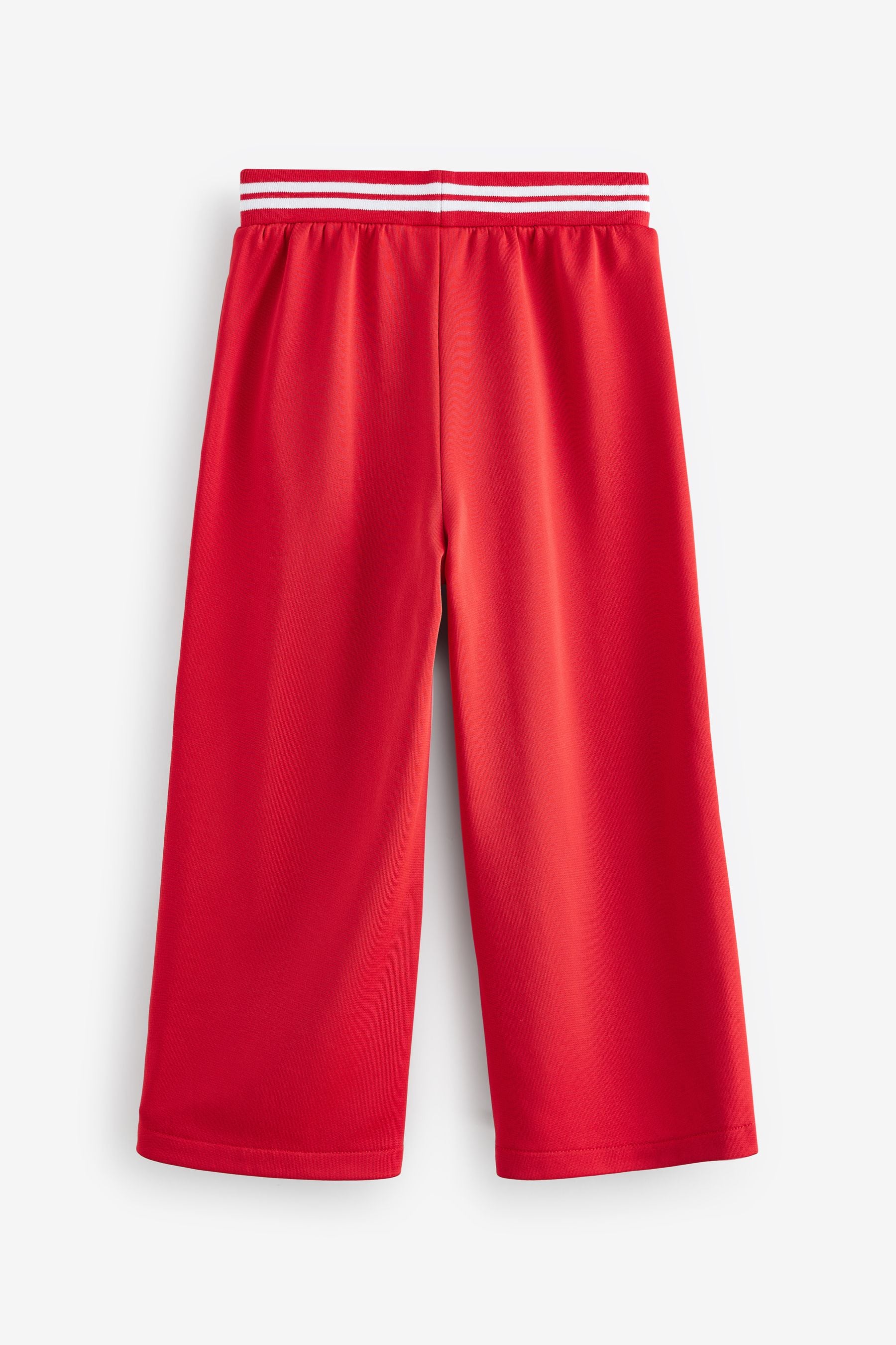 Red Wide Leg Popper Joggers (3-16yrs)