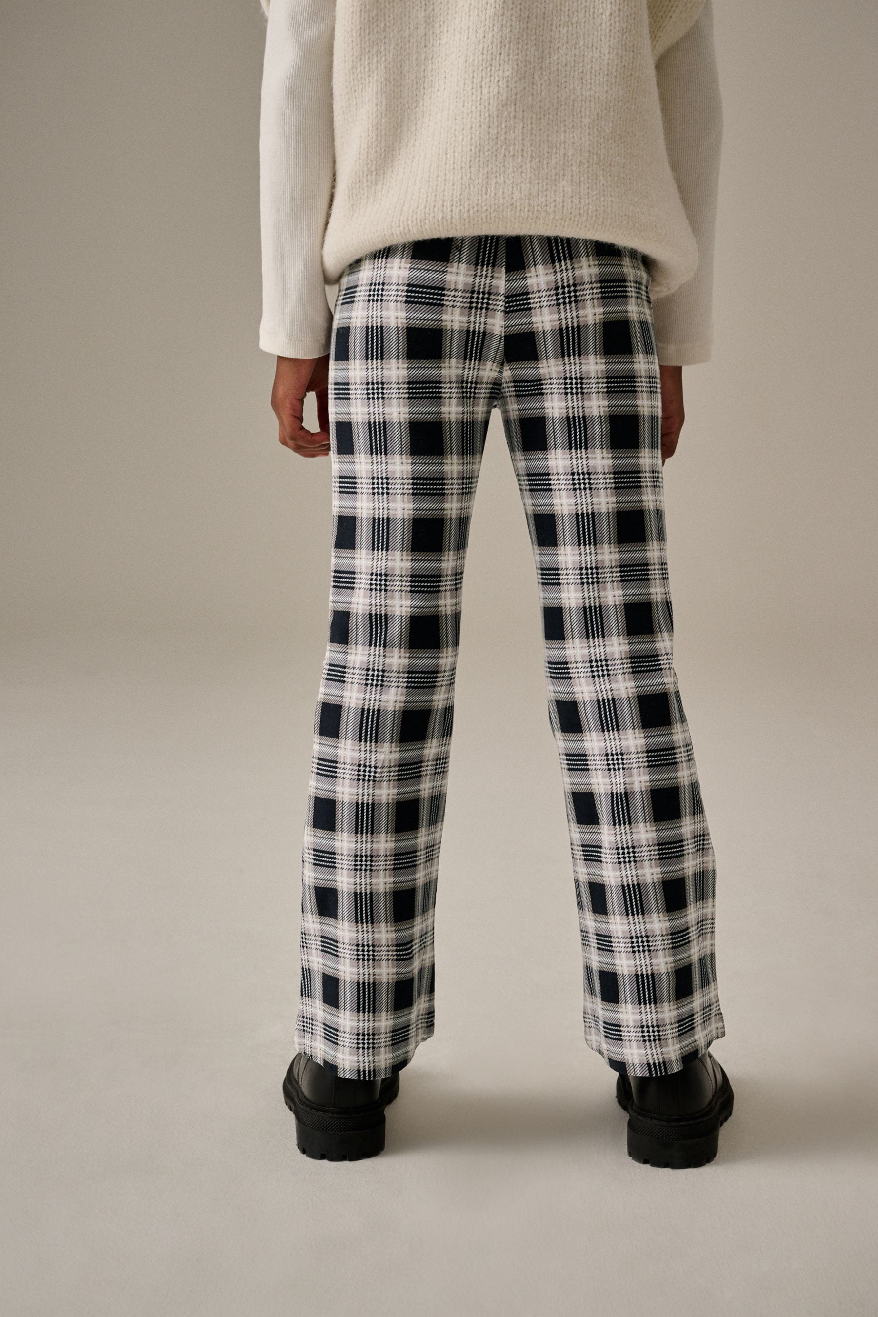 Monochrome Check Flare Leggings (3-16yrs)