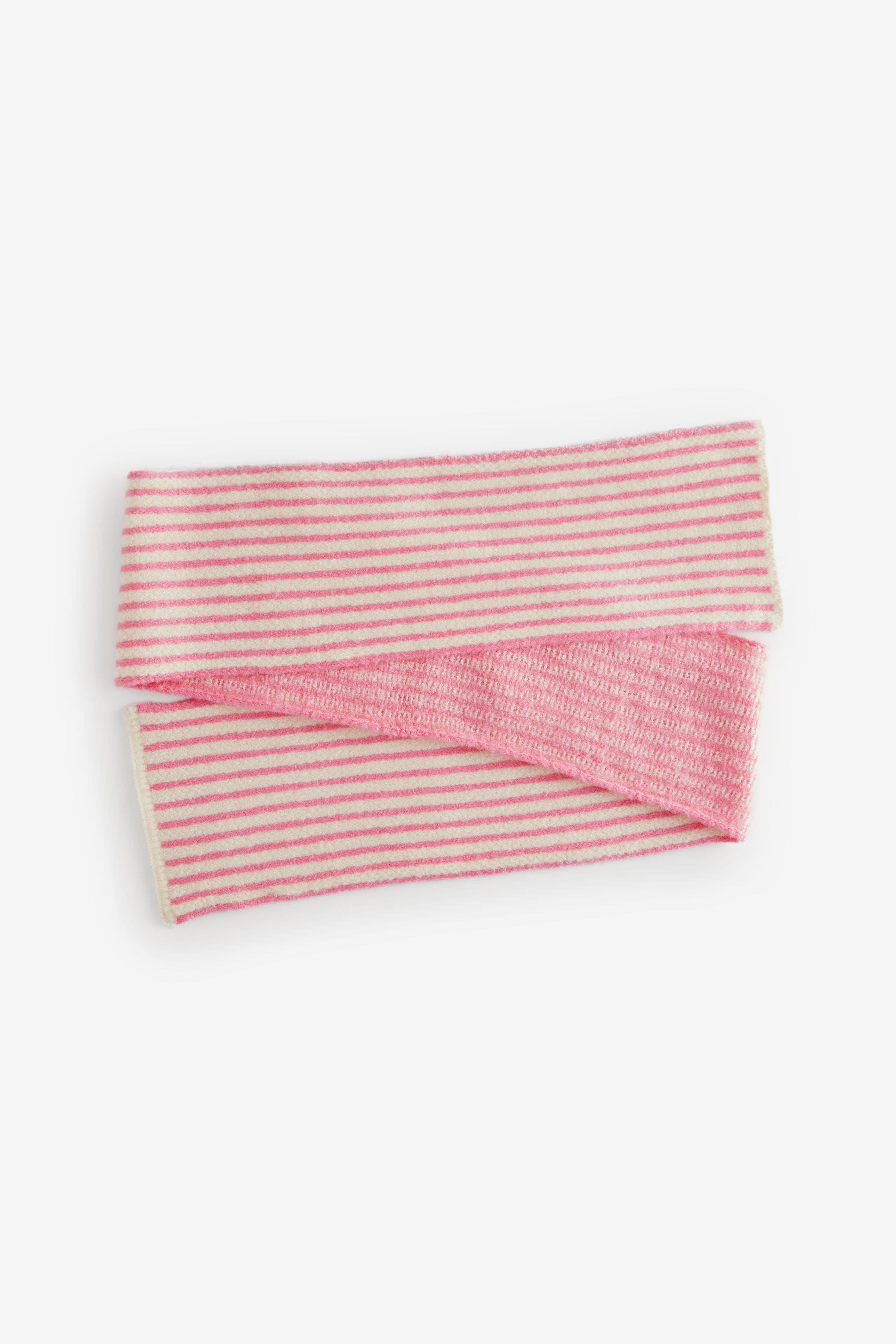 Pink/Green Stripe Hat and Scarf Set (3-16yrs)