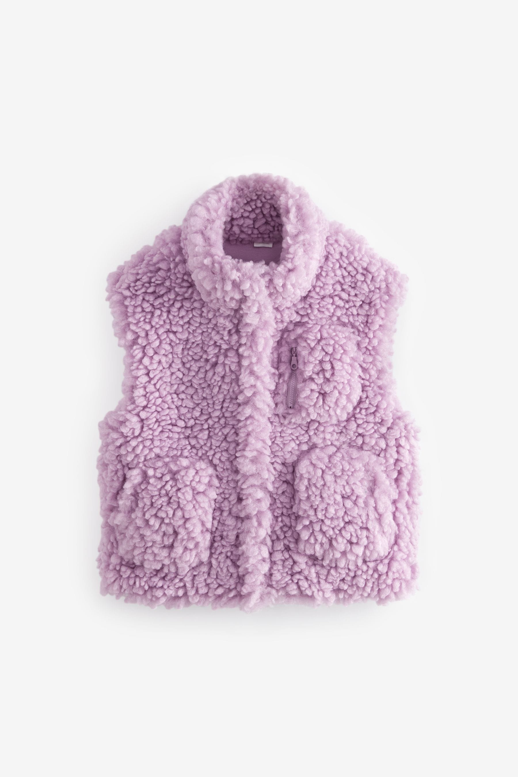 Lilac Purple Chunky Borg Gilet (3-16yrs)