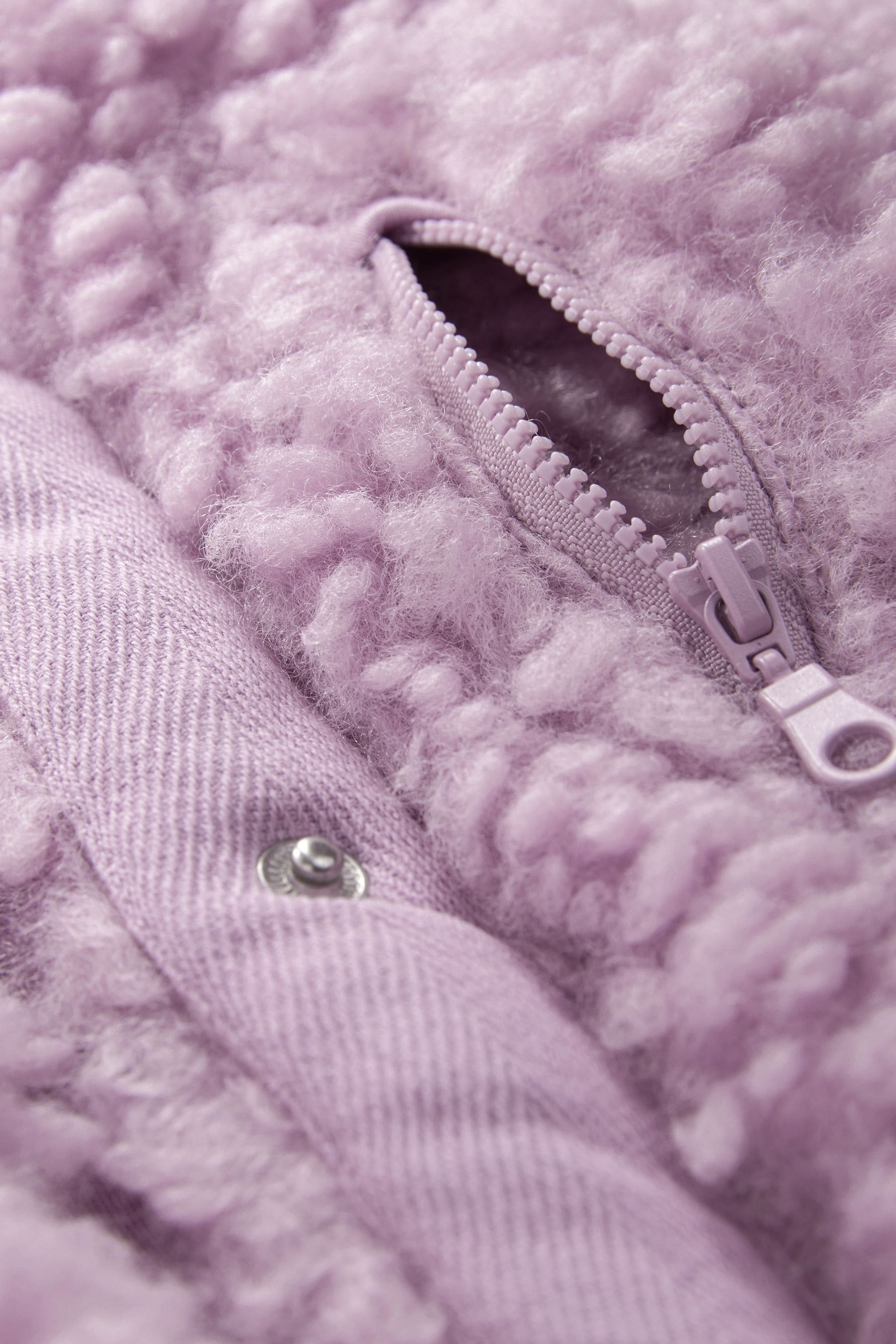 Lilac Purple Chunky Borg Gilet (3-16yrs)