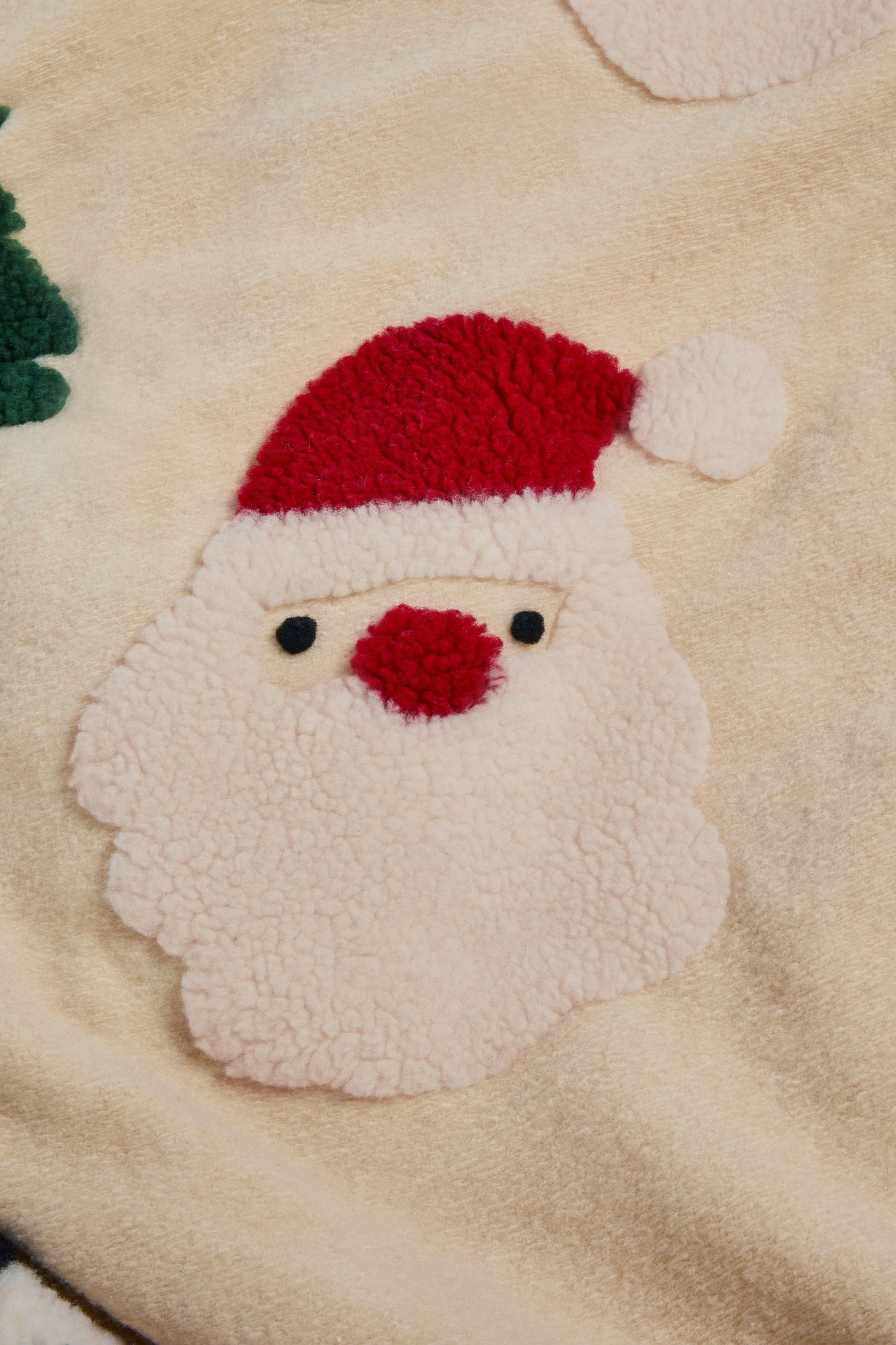 Natural Christmas Character Super Soft Borg Throw Blanket