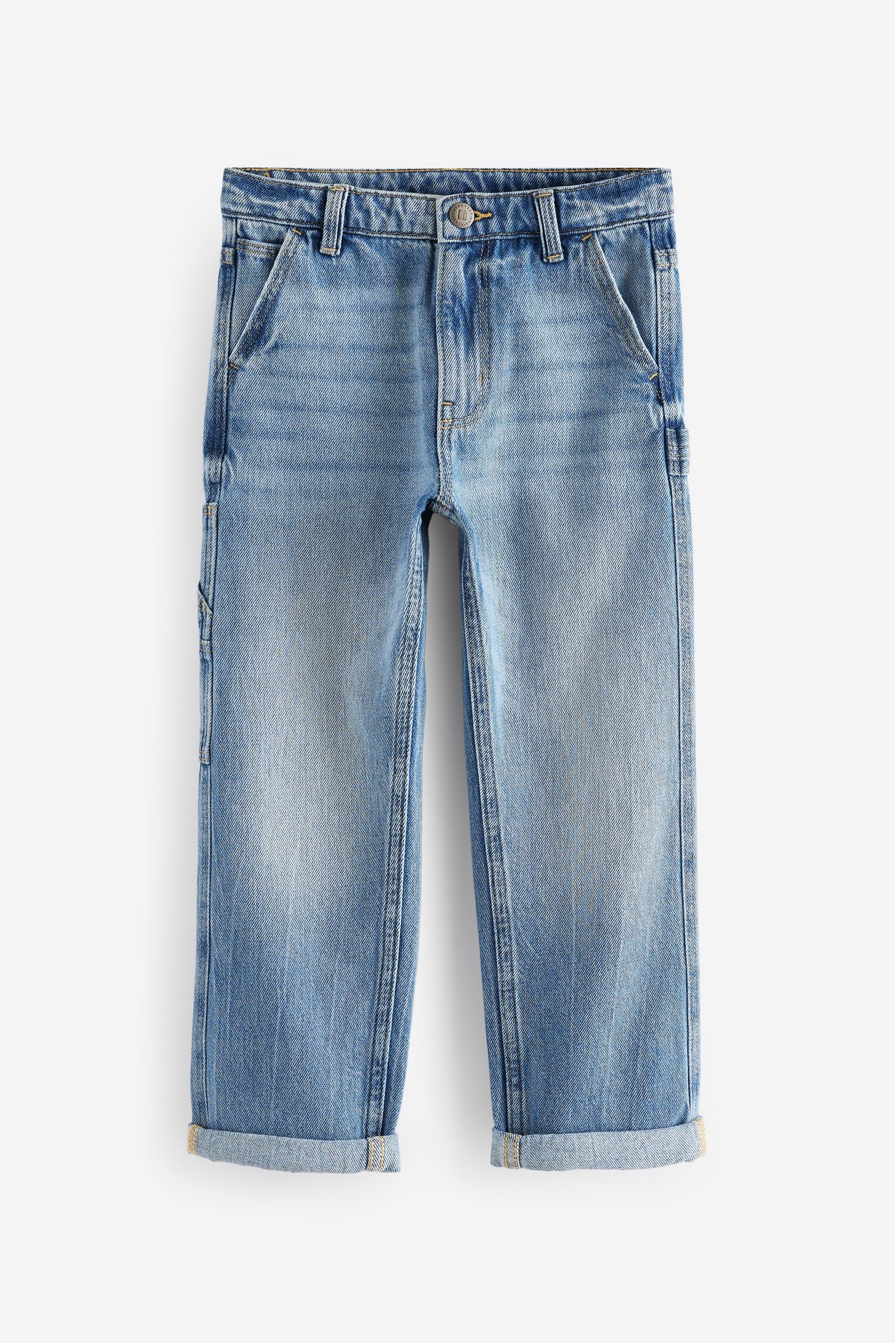 Blue Denim Carpenter 100% Cotton Jeans (3-16yrs)