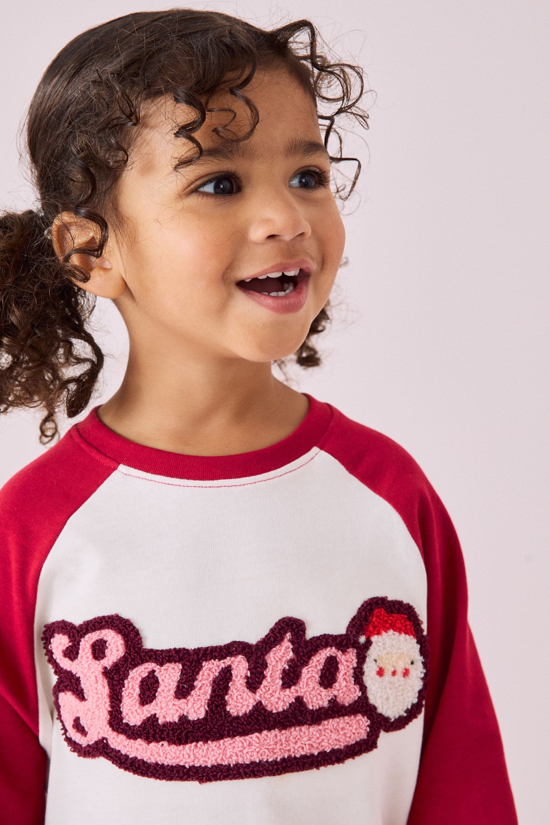 Red Santa Long Sleeve 100% Cotton T-Shirt and Flare Leggings Set (3mths-7yrs)