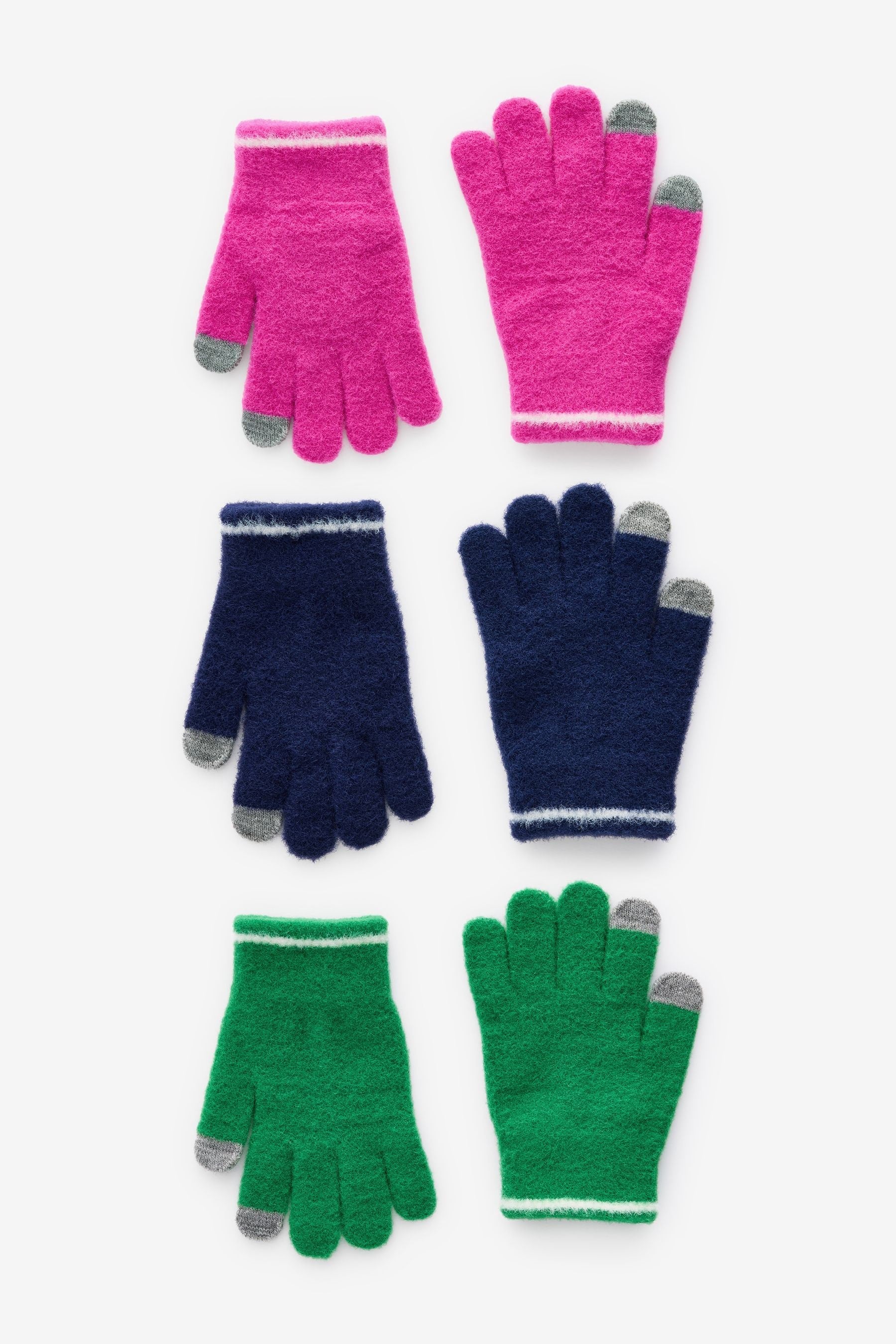 Pink/Green/Blue Magic Gloves 3 Pack (3-16yrs)