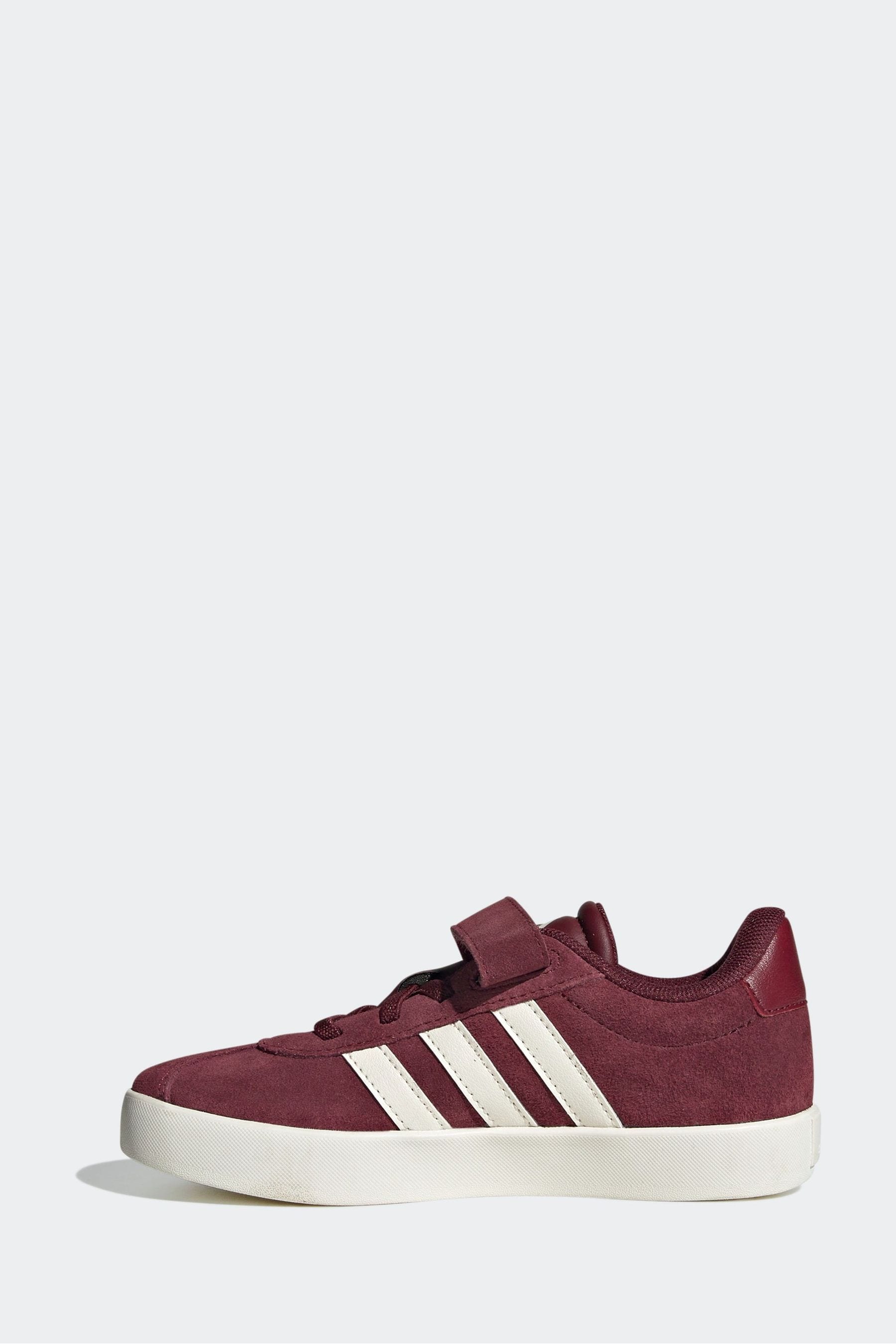 adidas Burgundy/White Kids VL Court 3.0 Trainers