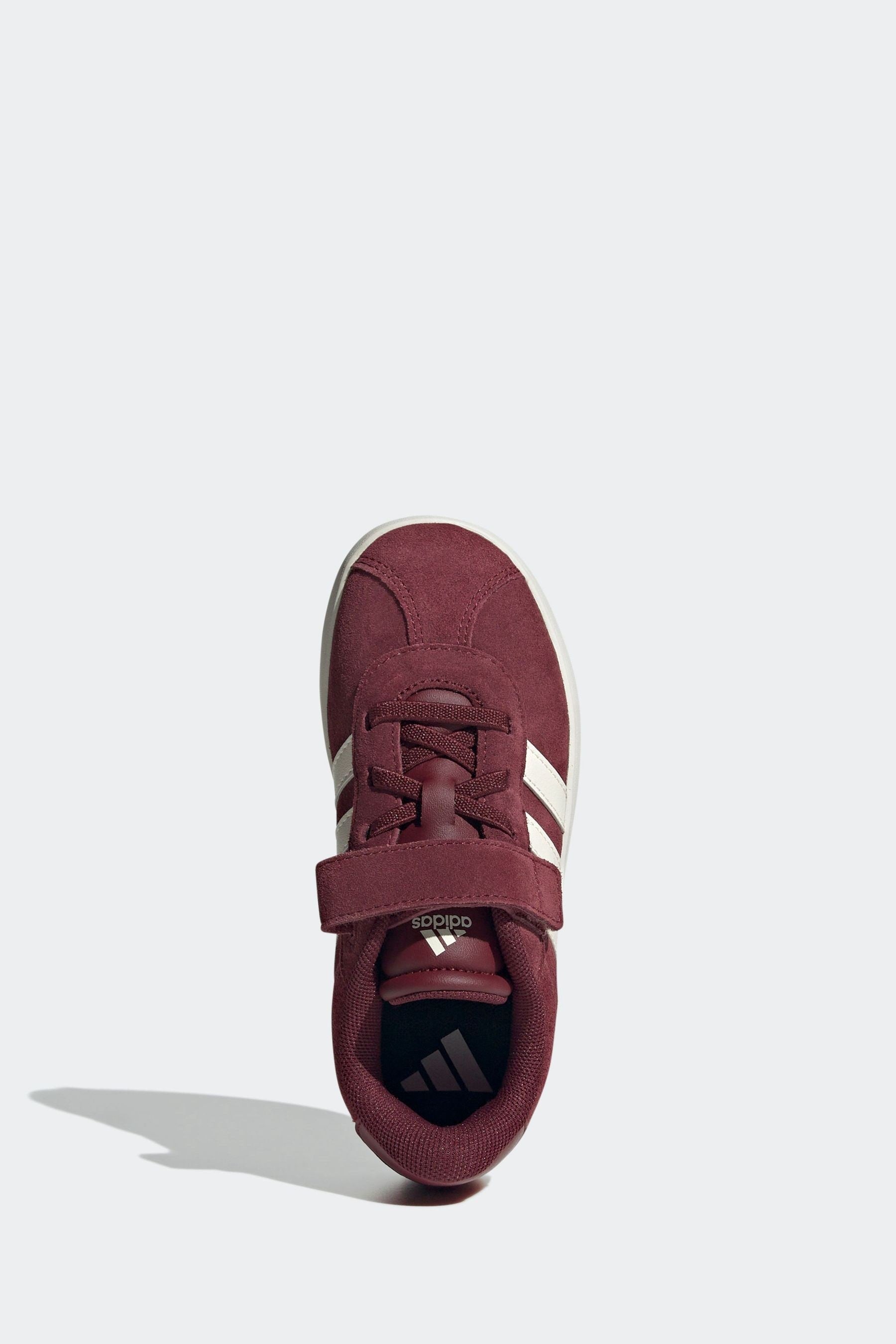 adidas Burgundy/White Kids VL Court 3.0 Trainers