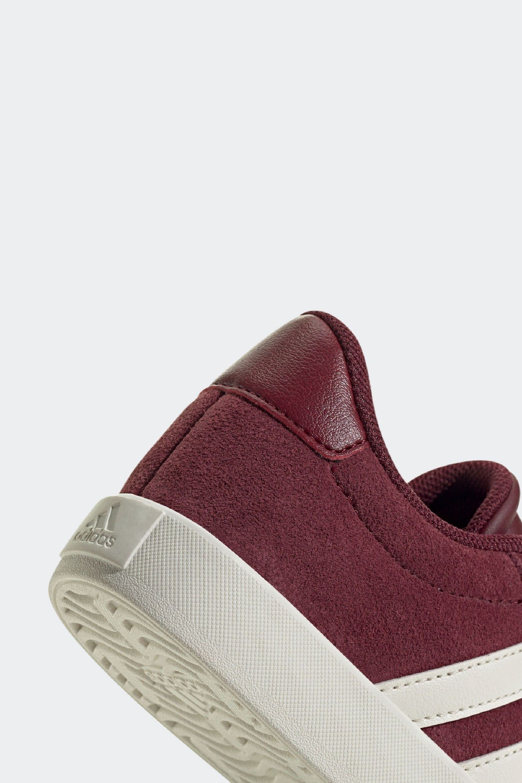 adidas Burgundy/White Kids VL Court 3.0 Trainers