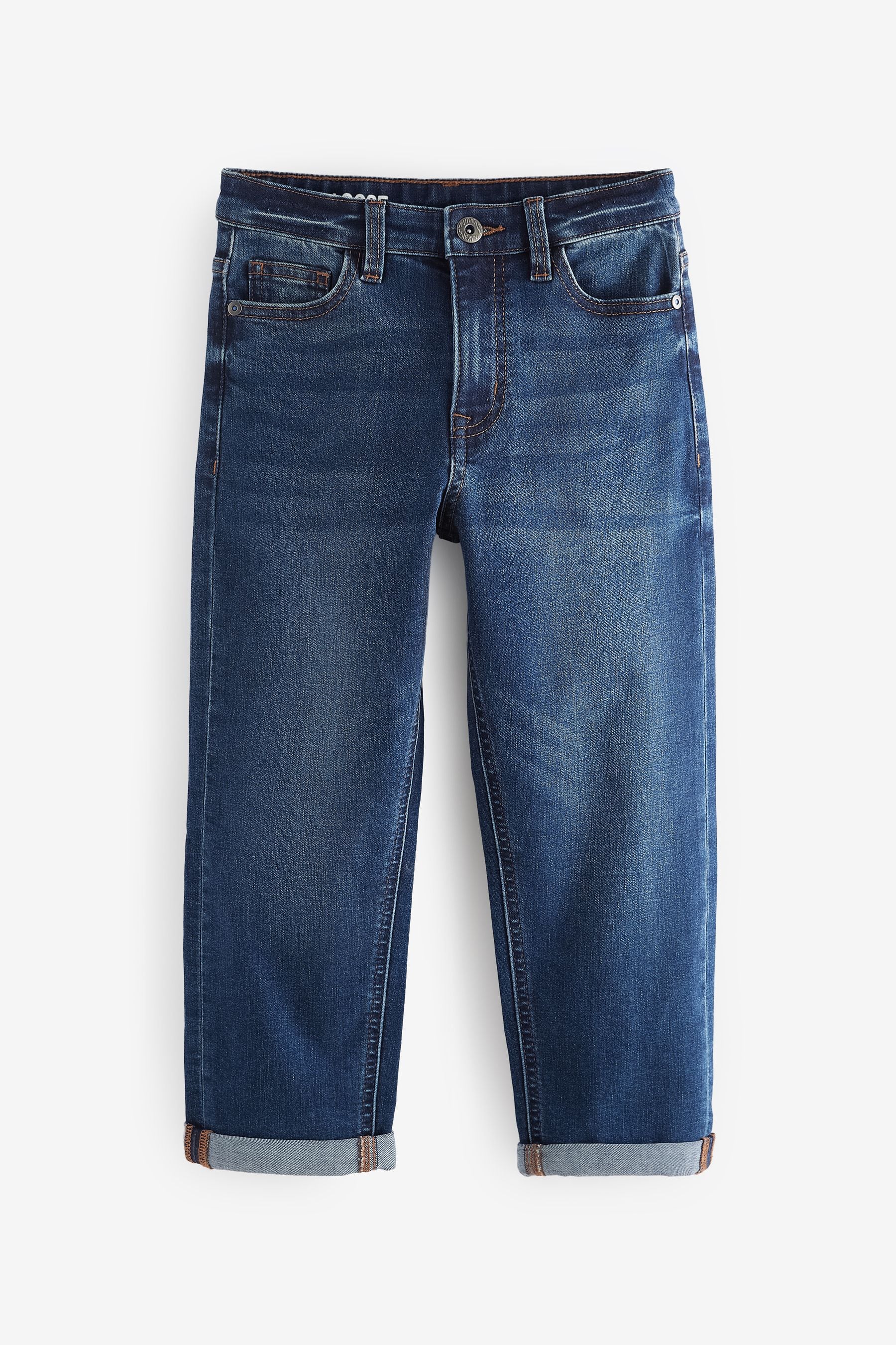 Blue Indigo Loose Fit Tapered Fit Stretch Jeans (3-17yrs)