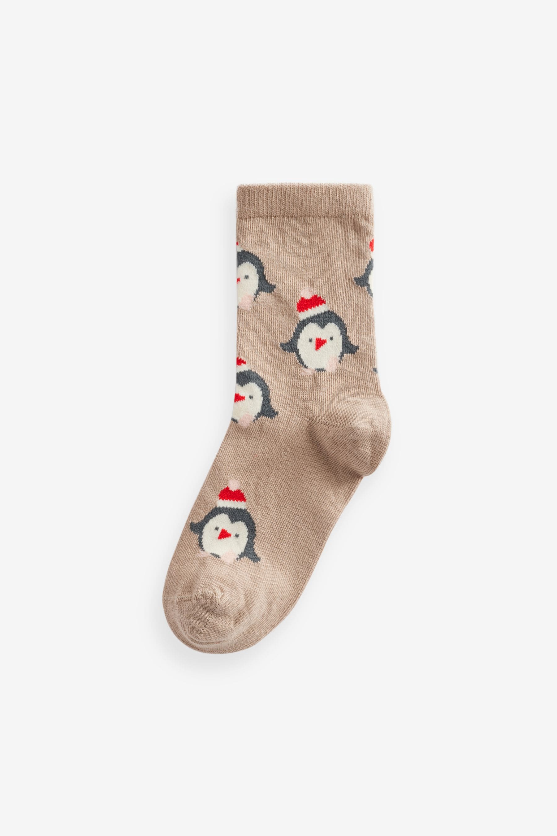 Multi Cotton Rich Christmas Character Ankle Socks 5 Pack