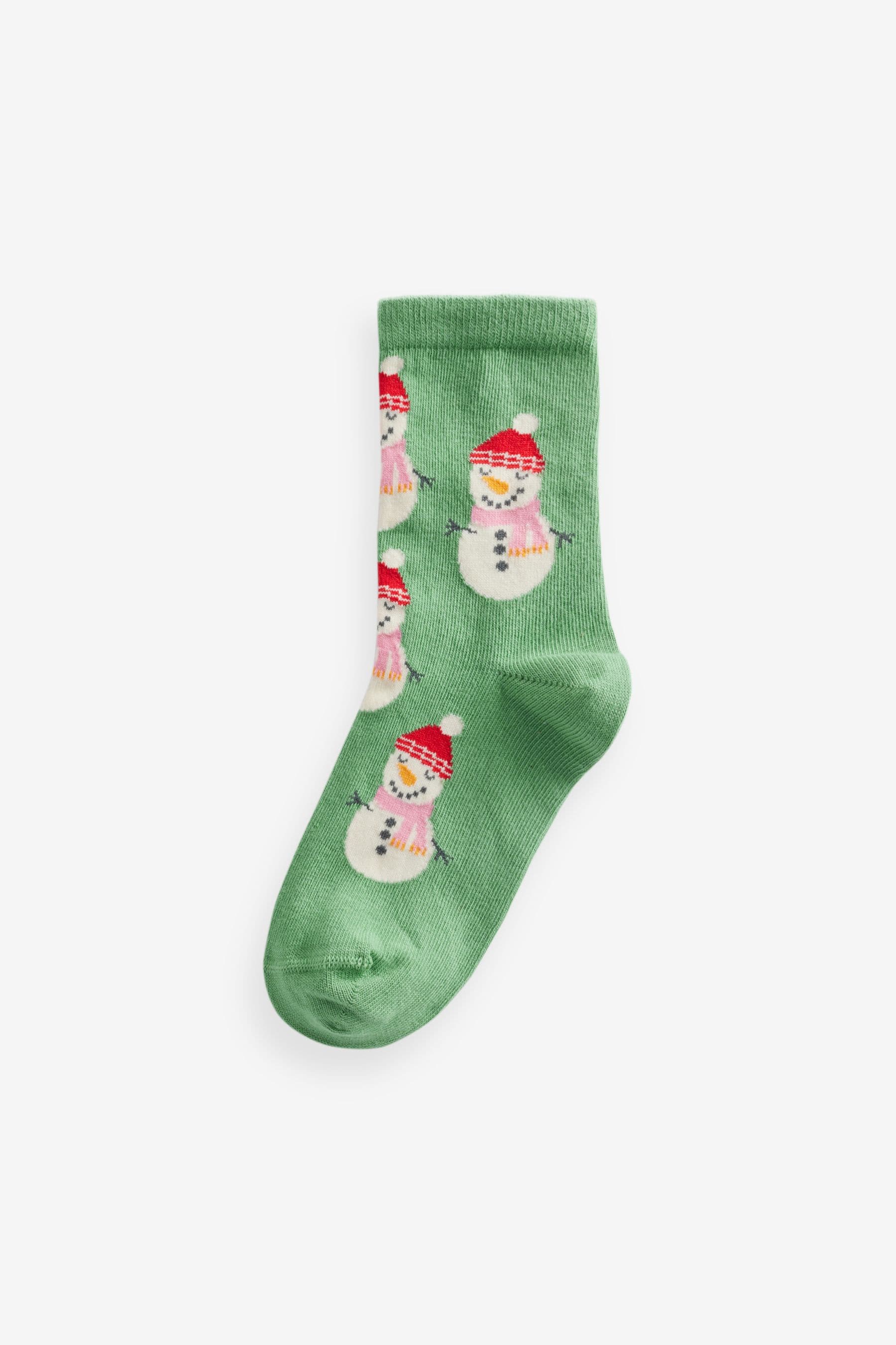 Multi Cotton Rich Christmas Character Ankle Socks 5 Pack